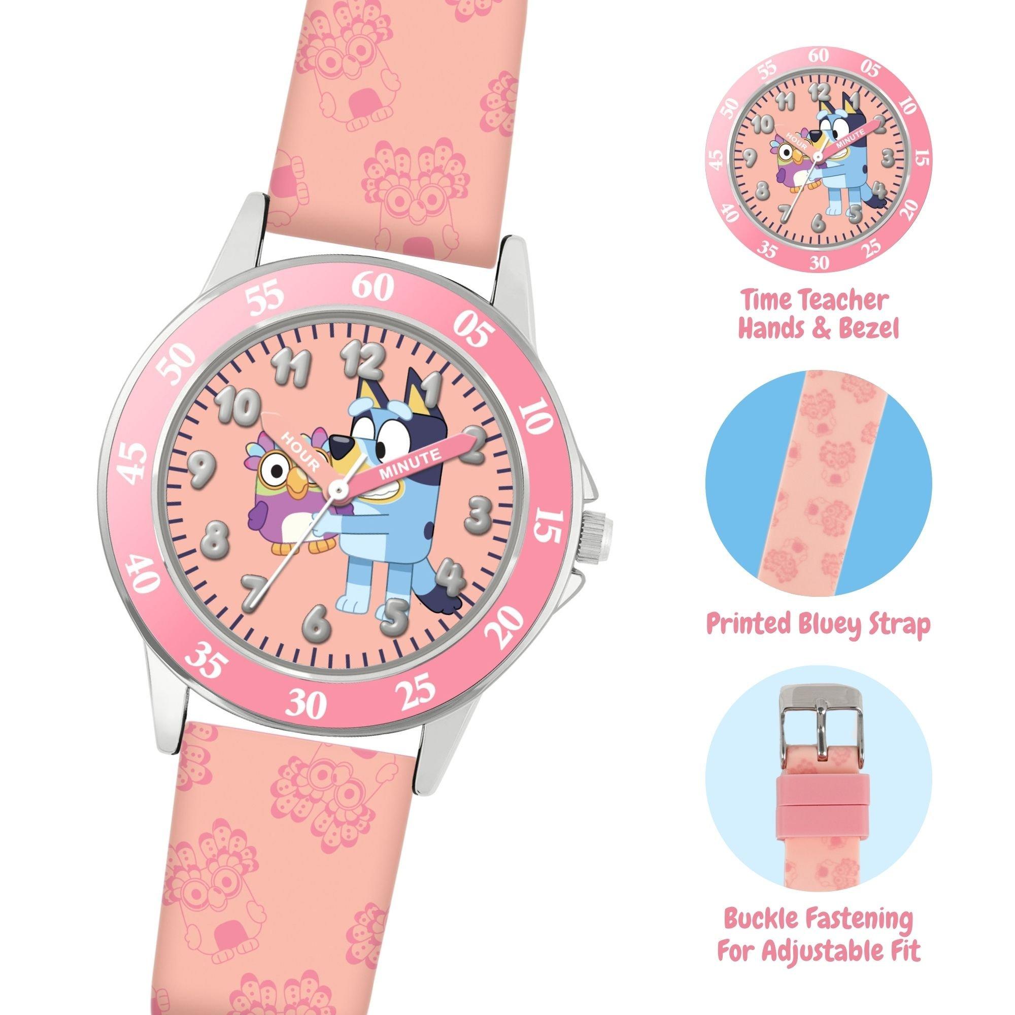 Pink - Bluey - Bluey Pink Time Teacher Silicone Watch - 2