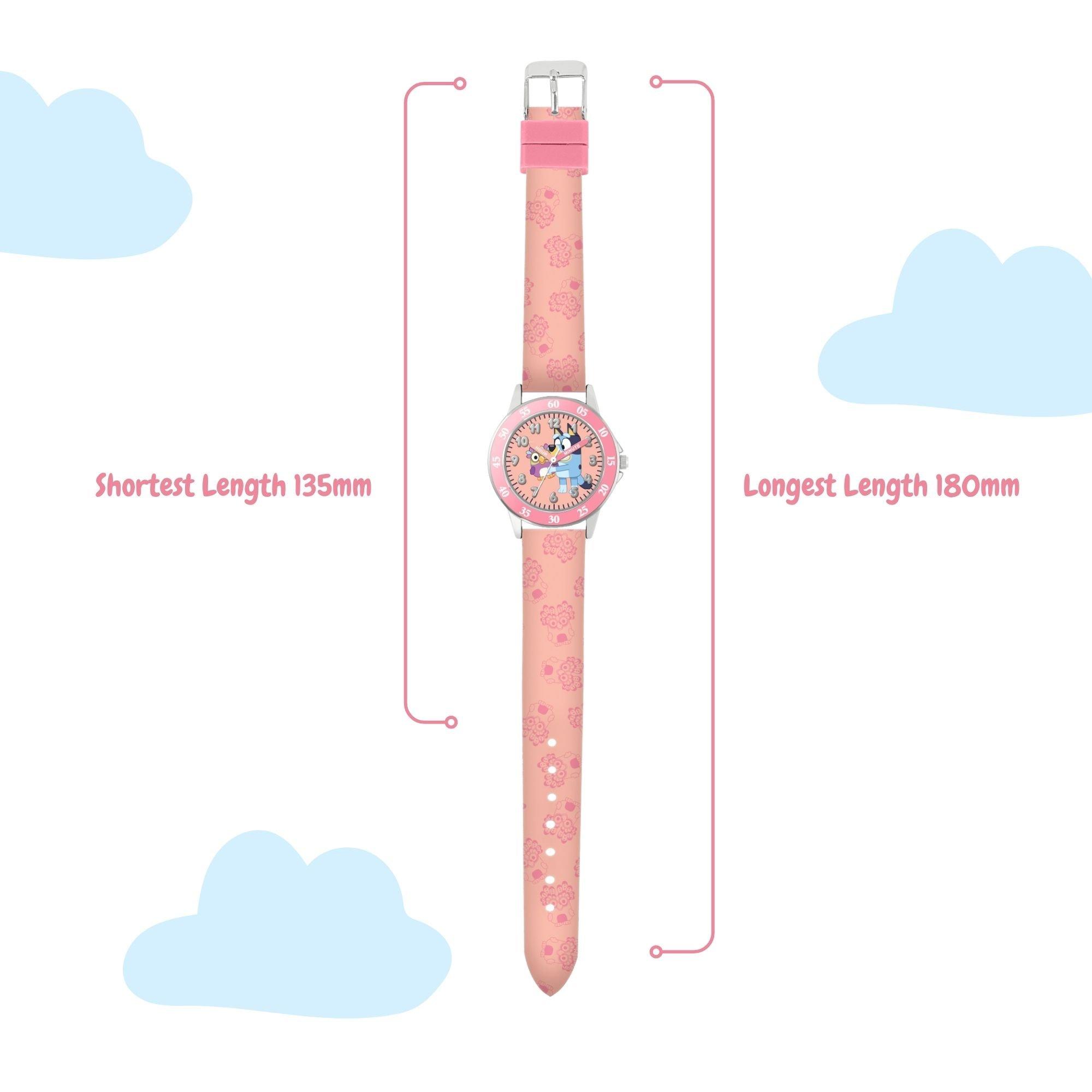 Pink - Bluey - Bluey Pink Time Teacher Silicone Watch - 3