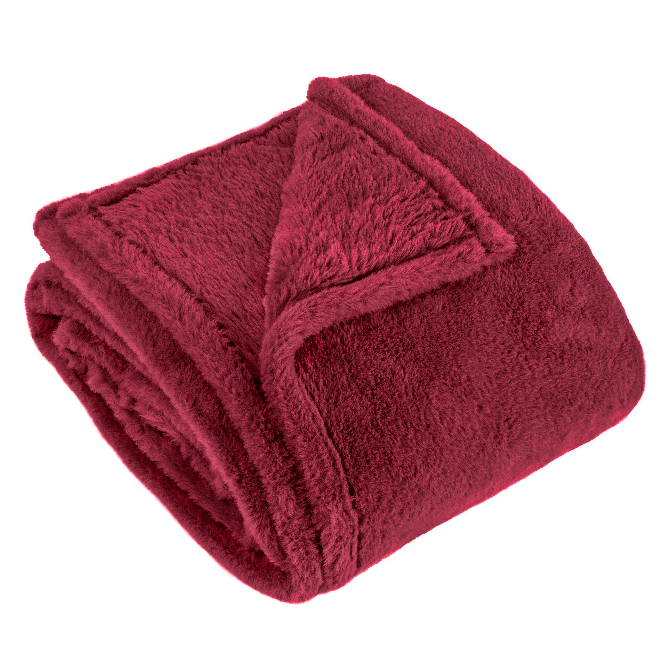 Berry - Furn - Kallu Double-Sided Faux-Fur Throw - 1