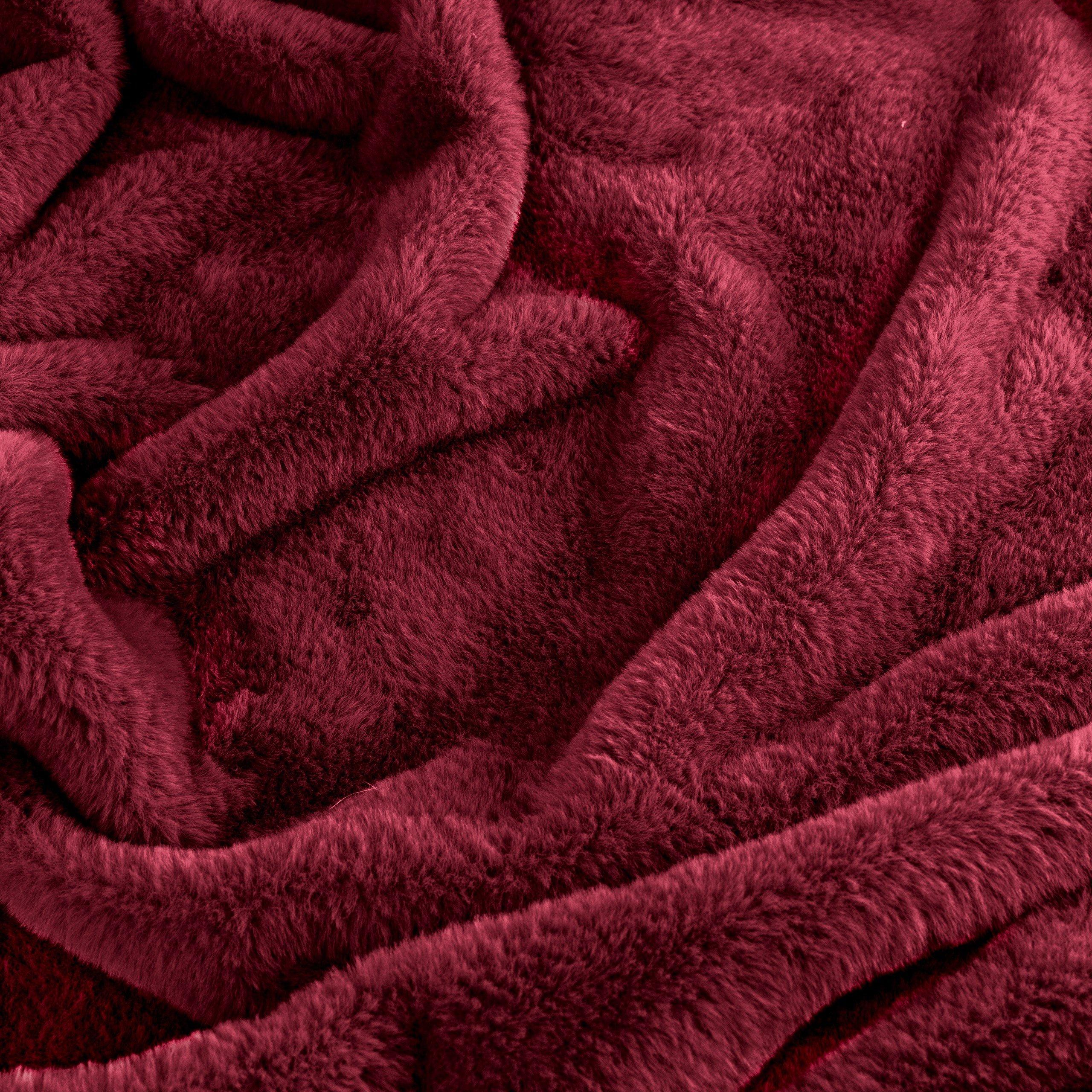 Berry - Furn - Kallu Double-Sided Faux-Fur Throw - 4