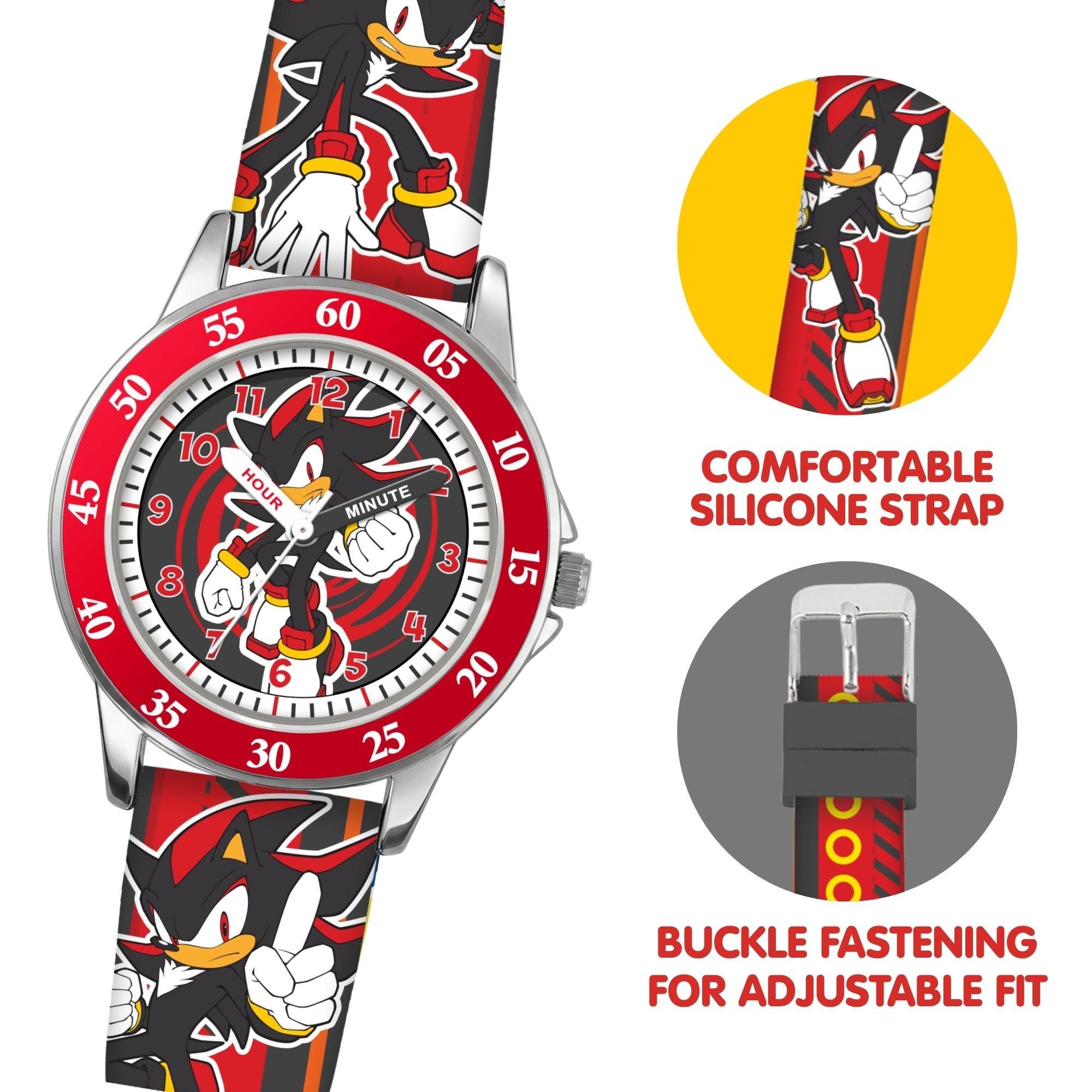 Red - Sonic - Shadow the Hedgehog Time Teacher Watch - 3