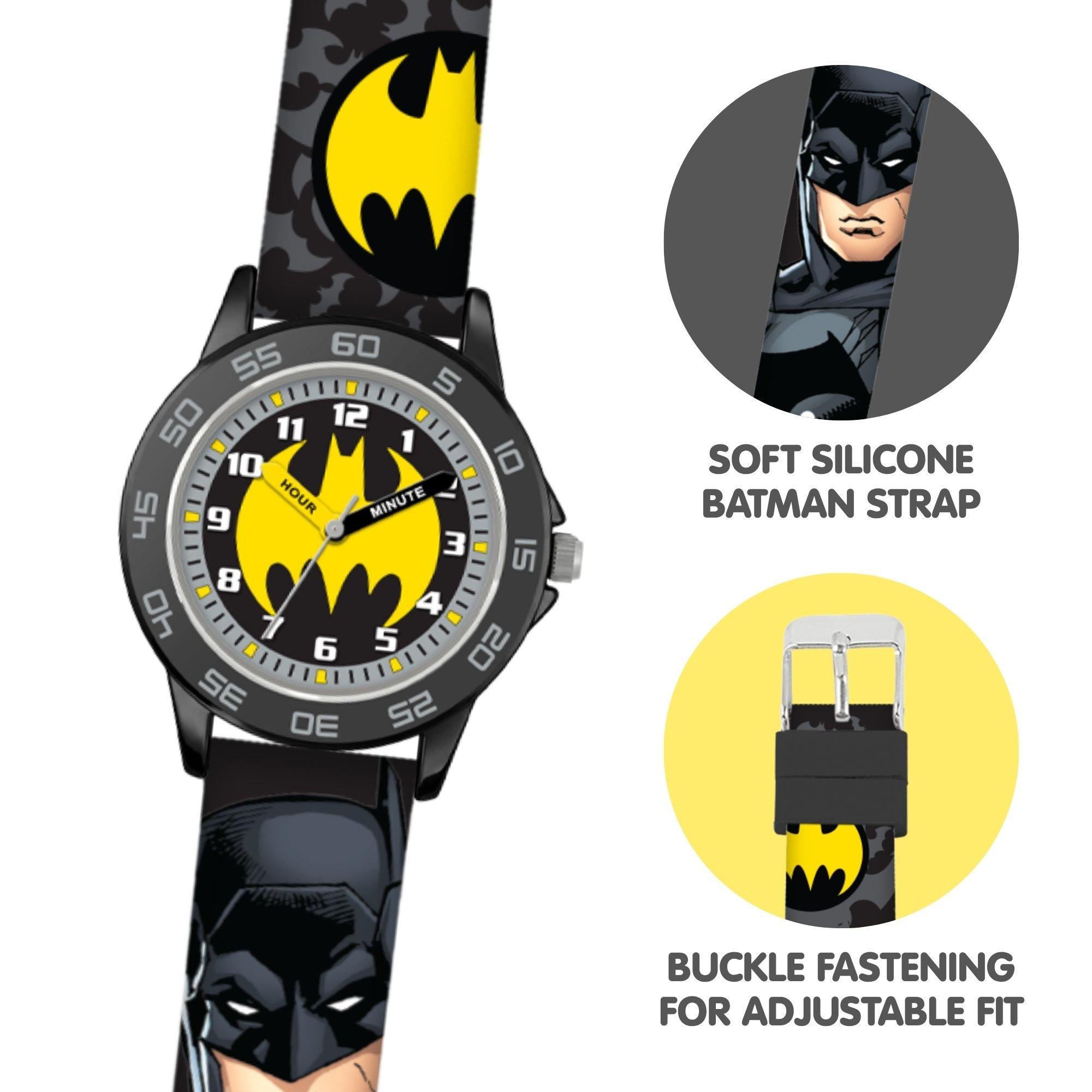 Black - Batman - Batman Time Teacher Silicone Watch - 3