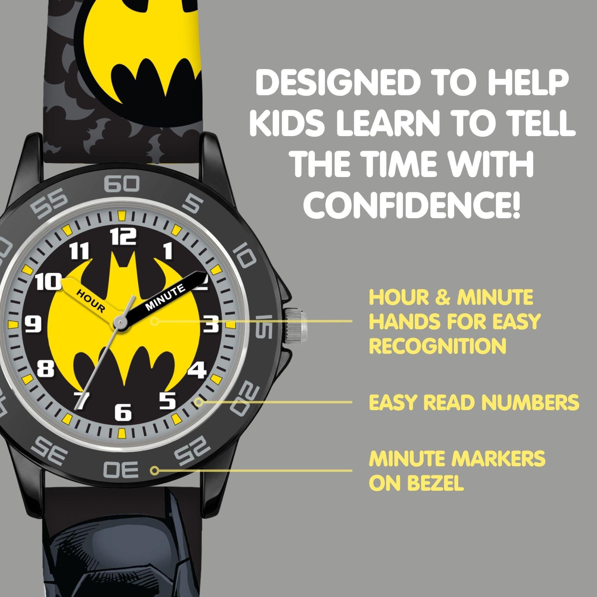 Black - Batman - Batman Time Teacher Silicone Watch - 4