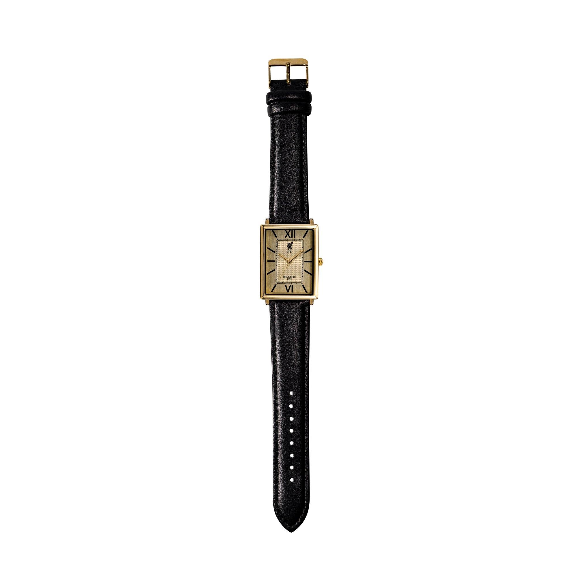 Black - Liverpool FC - Liverpool FC Gold Rectangle Quartz Watch - 3