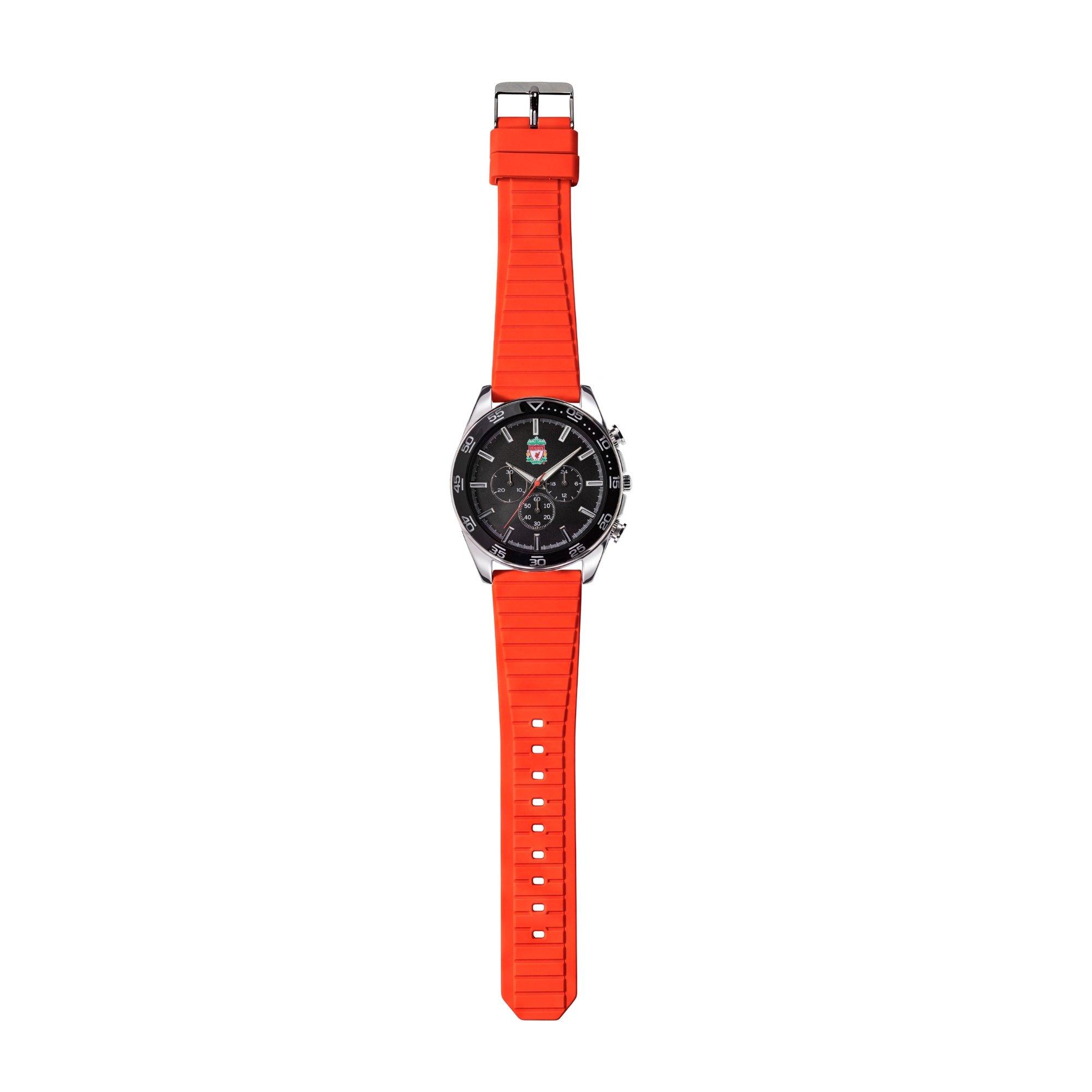 Red - Liverpool FC - Liverpool FC Silver Chrono Red Strap Watch - 3