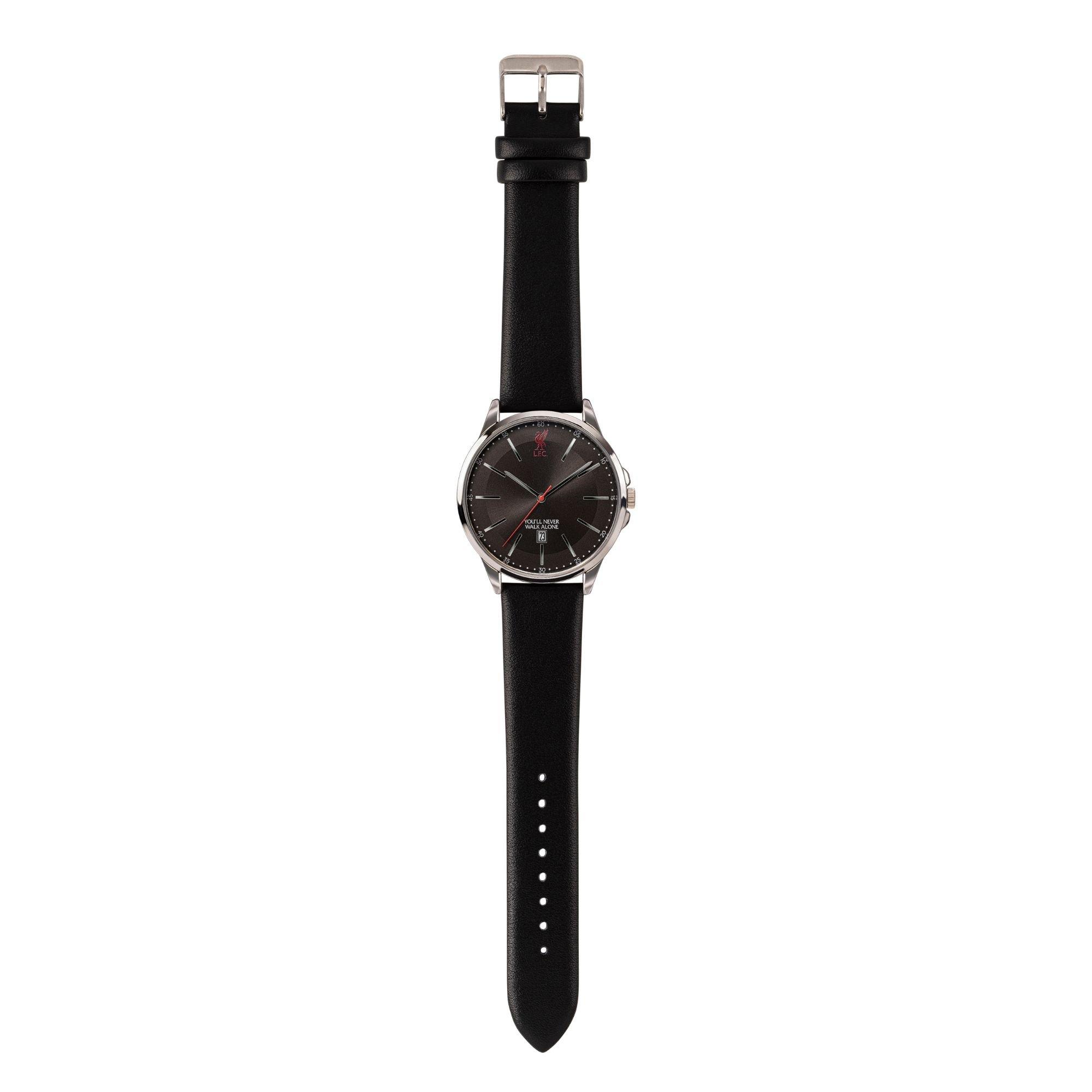 Black - Liverpool FC - Liverpool FC Silver Black Strap Watch - 3