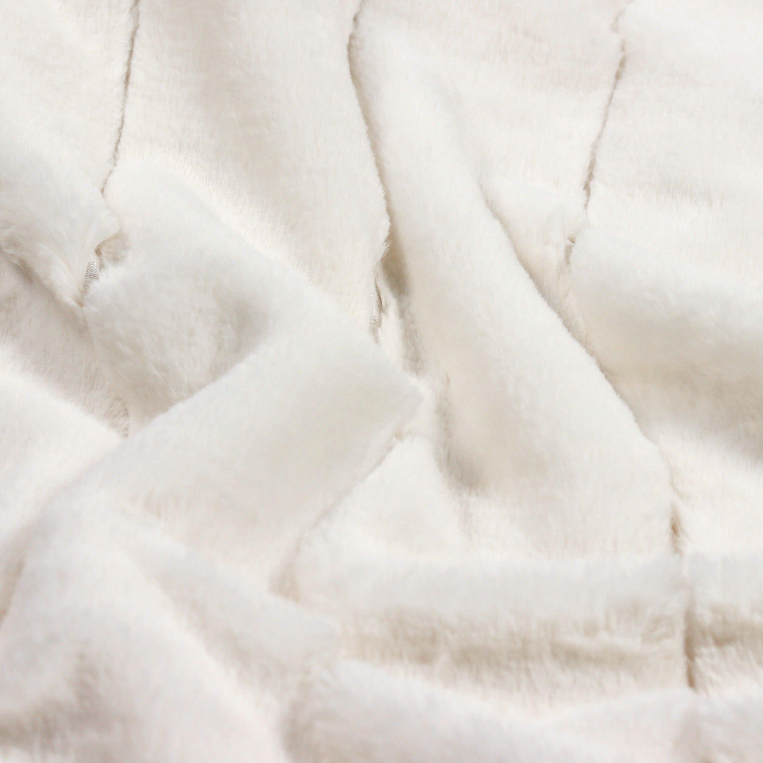 Cream - Paoletti - Empress Faux Fur Throw - 5