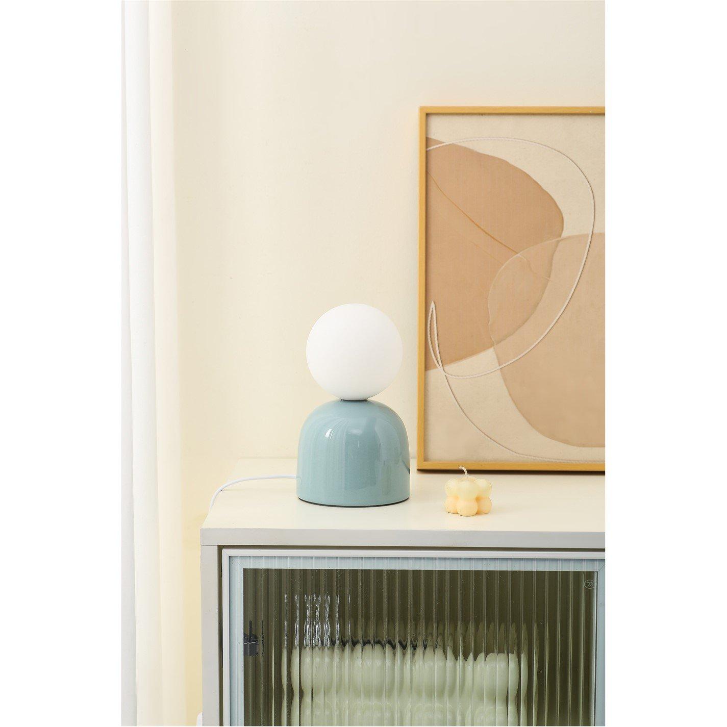 Blue - K Living - Manila Blue Ceramic Table Lamp - 3