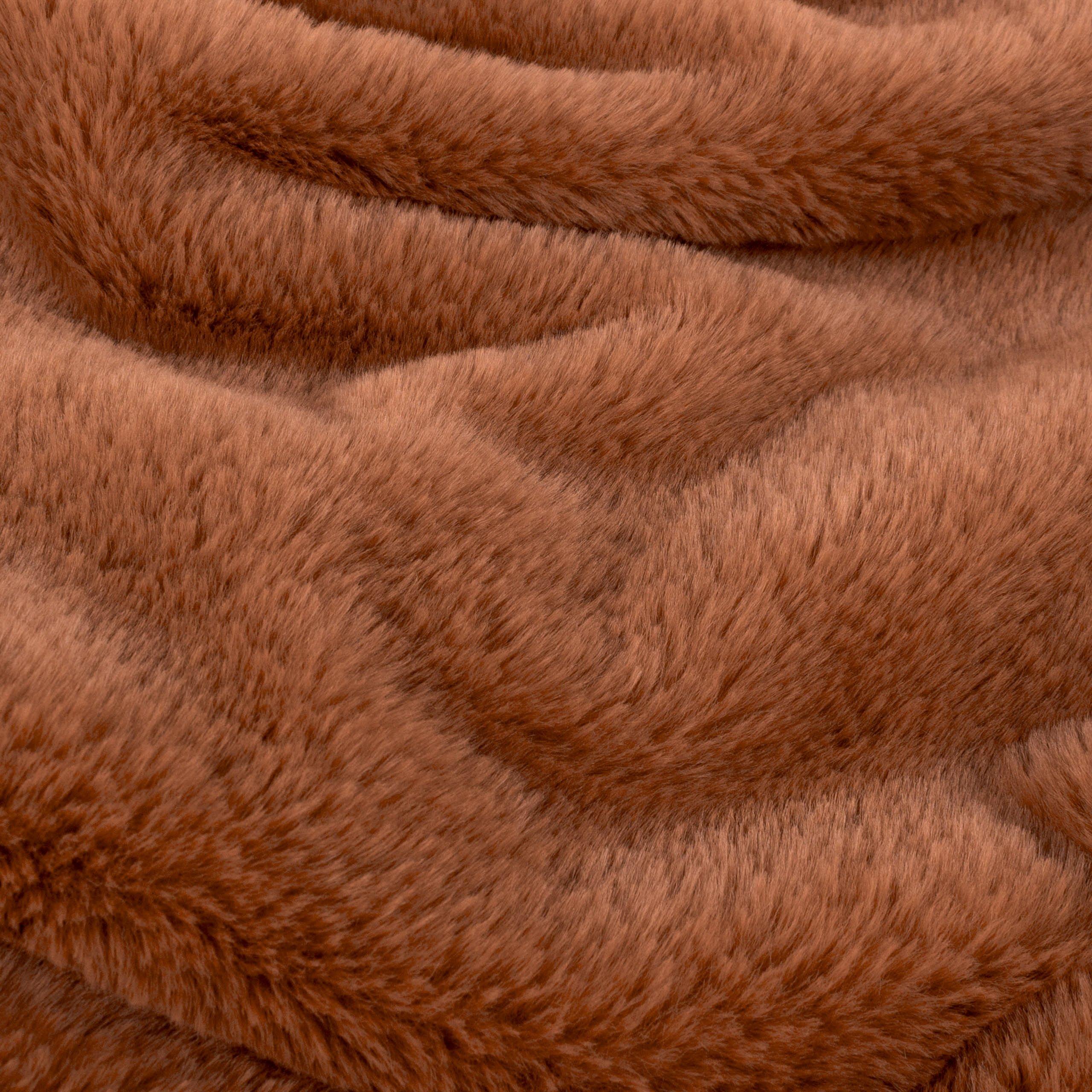 Rust - Furn - Kallu Double-Sided Faux-Fur Throw - 4