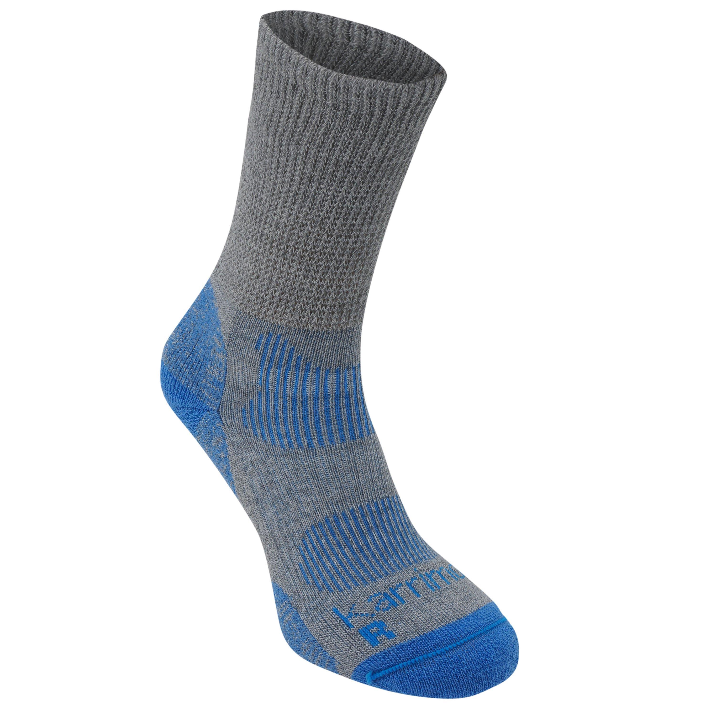 Karrimor Women's Merino Fibre Lightweight Walking Socks - Grey/Blue - Ladies 4-8