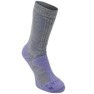 Grey/Lilac - Karrimor - Merino Fibre Midweight Walking Socks Ladies - 1