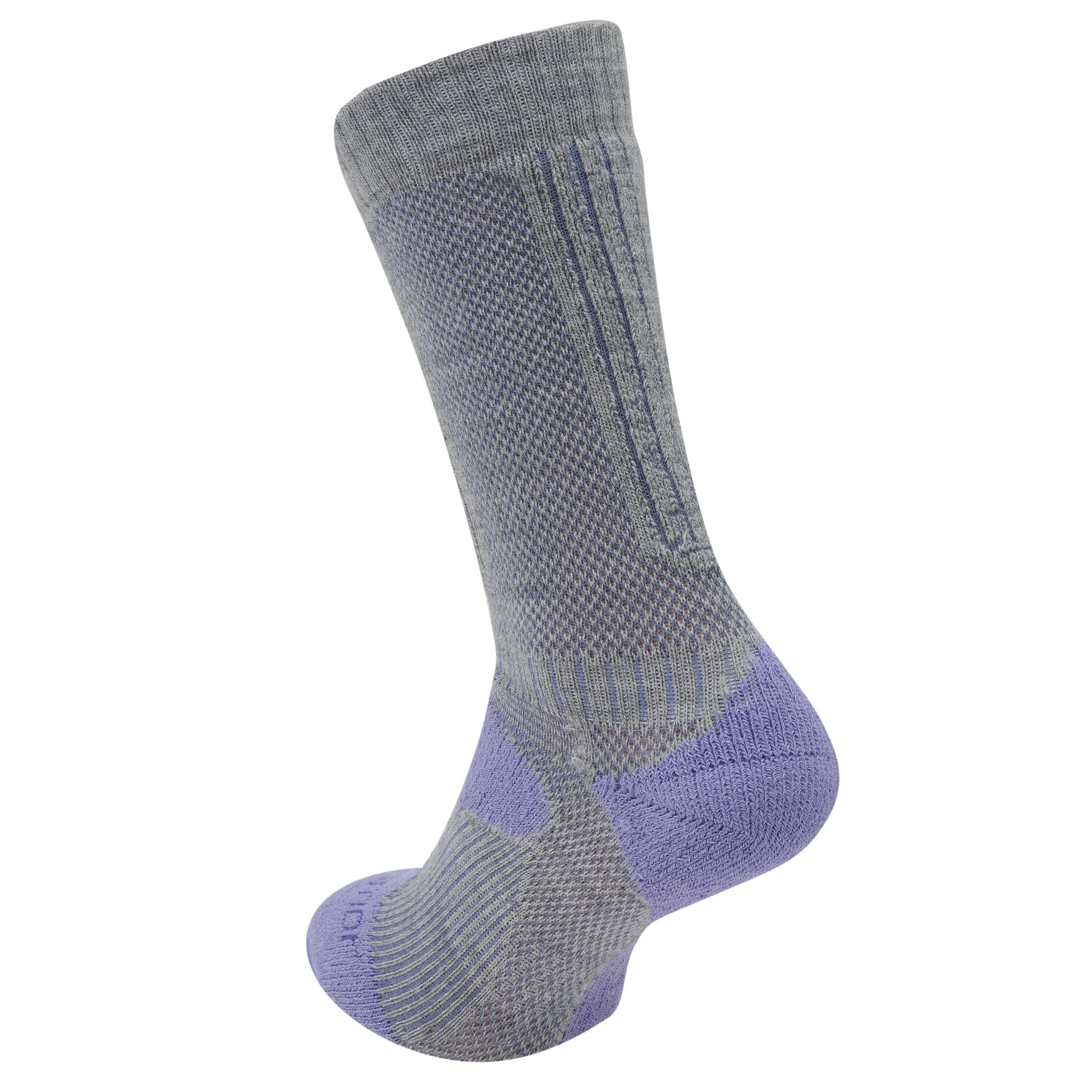 Grey/Lilac - Karrimor - Merino Fibre Midweight Walking Socks Womens - 2