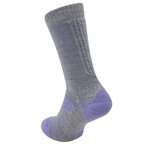 Grey/Lilac - Karrimor - Merino Fibre Midweight Walking Socks Ladies - 2
