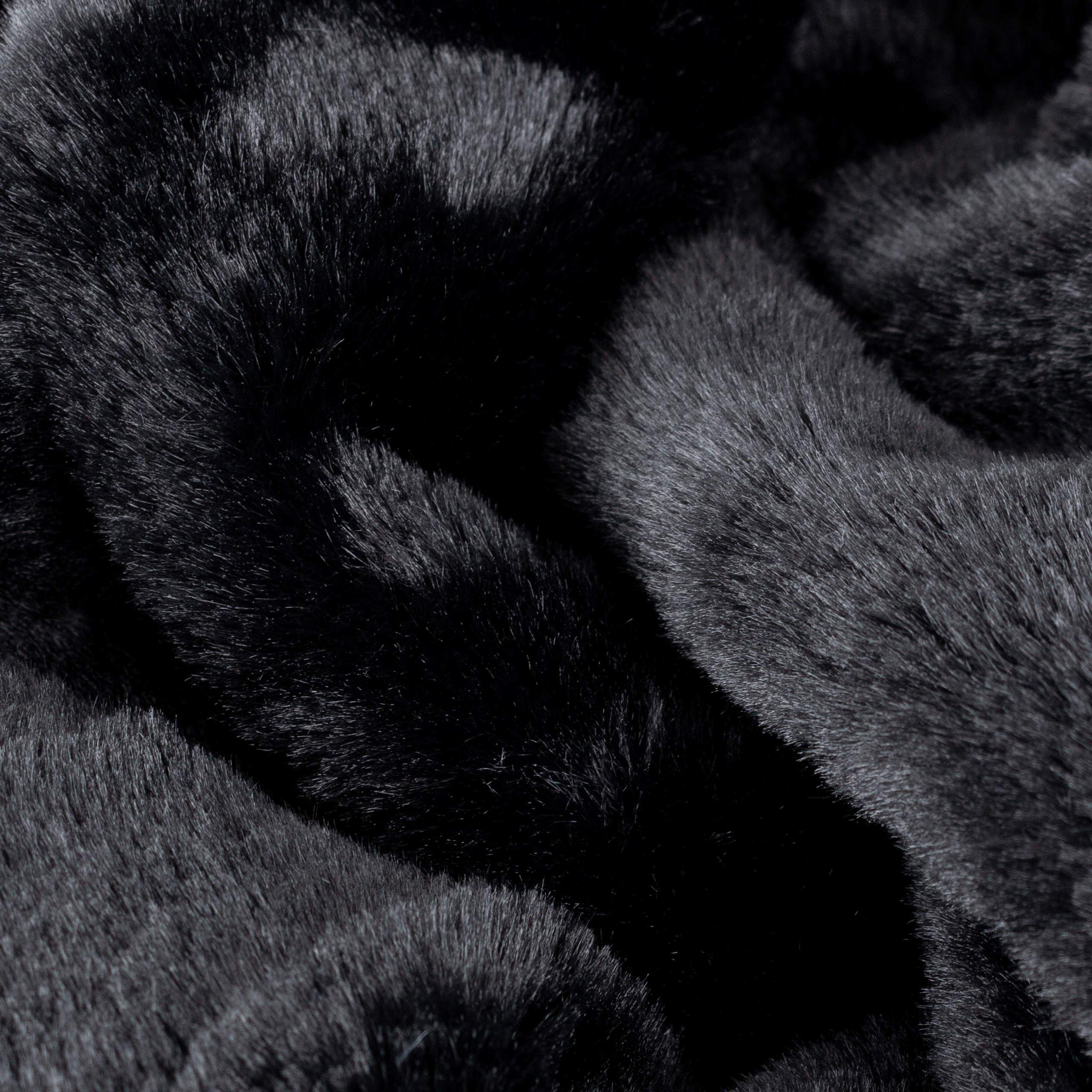 Black - Furn - Kallu Double-Sided Faux-Fur Throw - 4