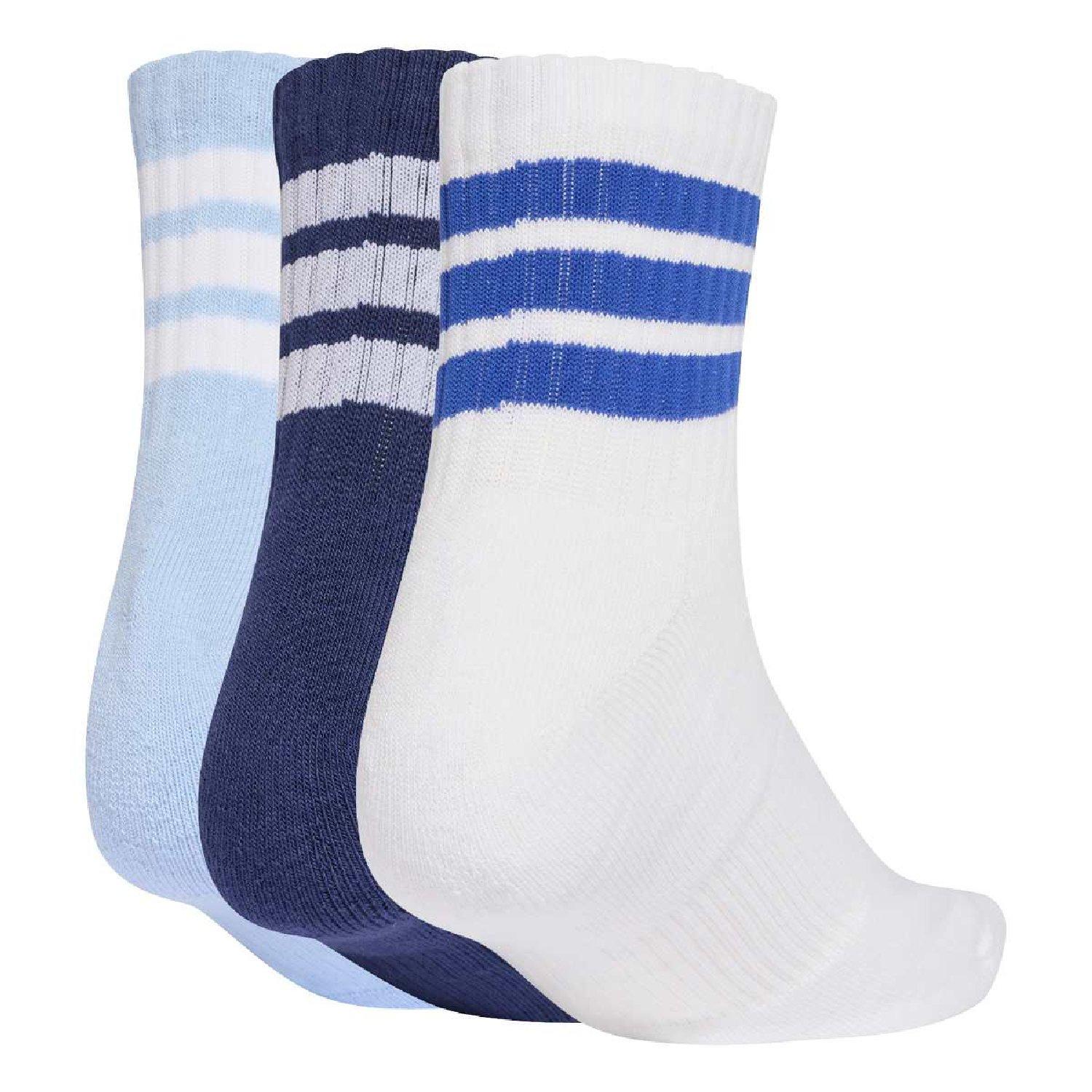 dunkelblau - adidas - adidas 3-Stripes Cushioned Mid-Cut Socks - 2