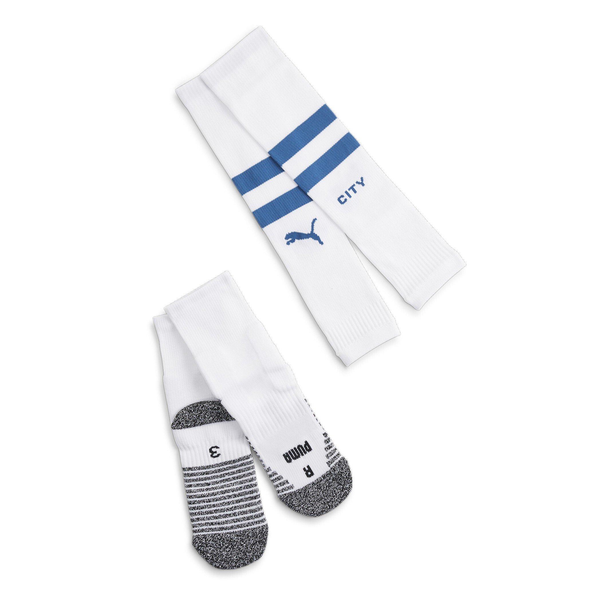 Puma Men's Team Mcfc Sleeve Socks Promo Football Sock - White Puma White - Mens 12+