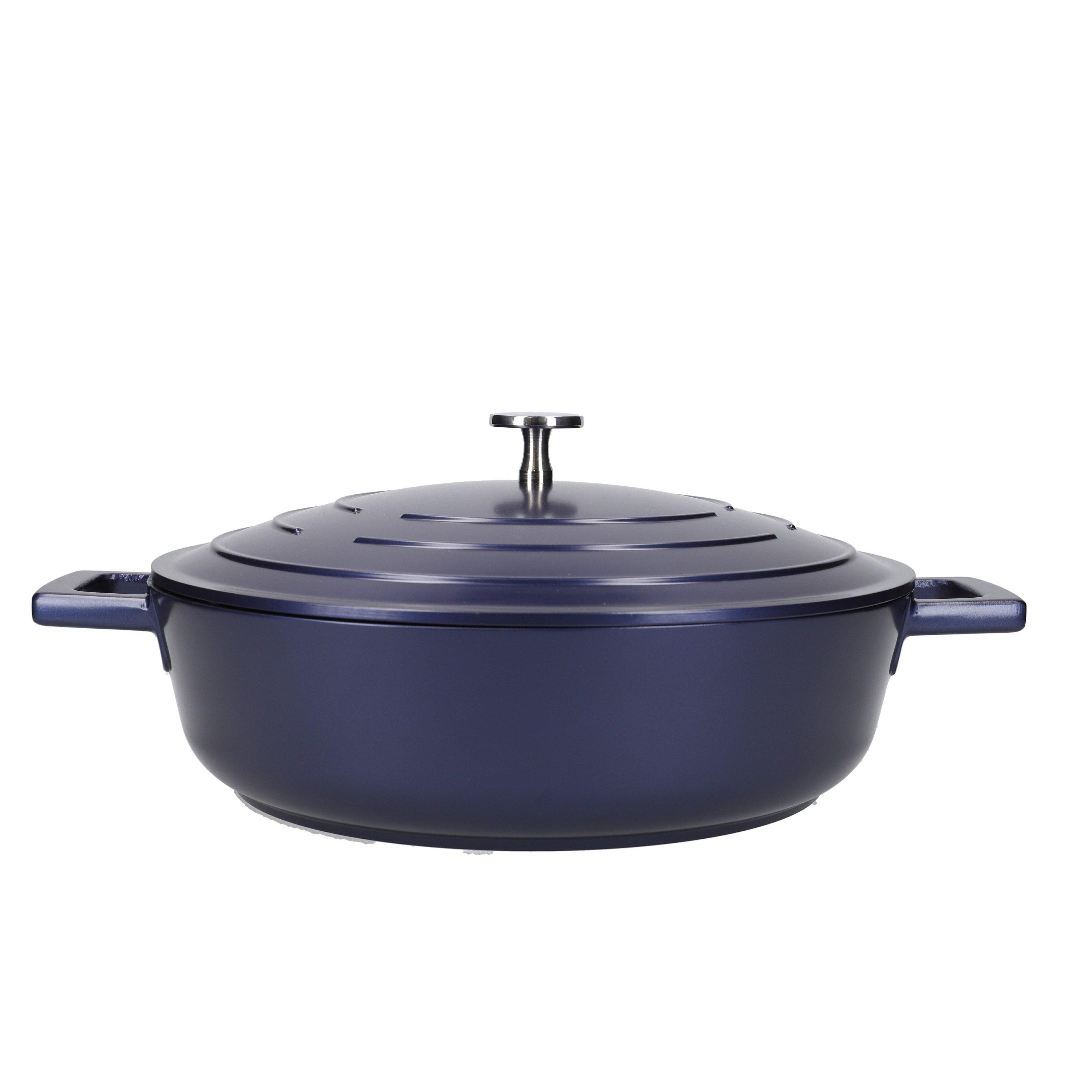 Masterclass  Shallow Casserole Dish With Lid - Blue - 4L