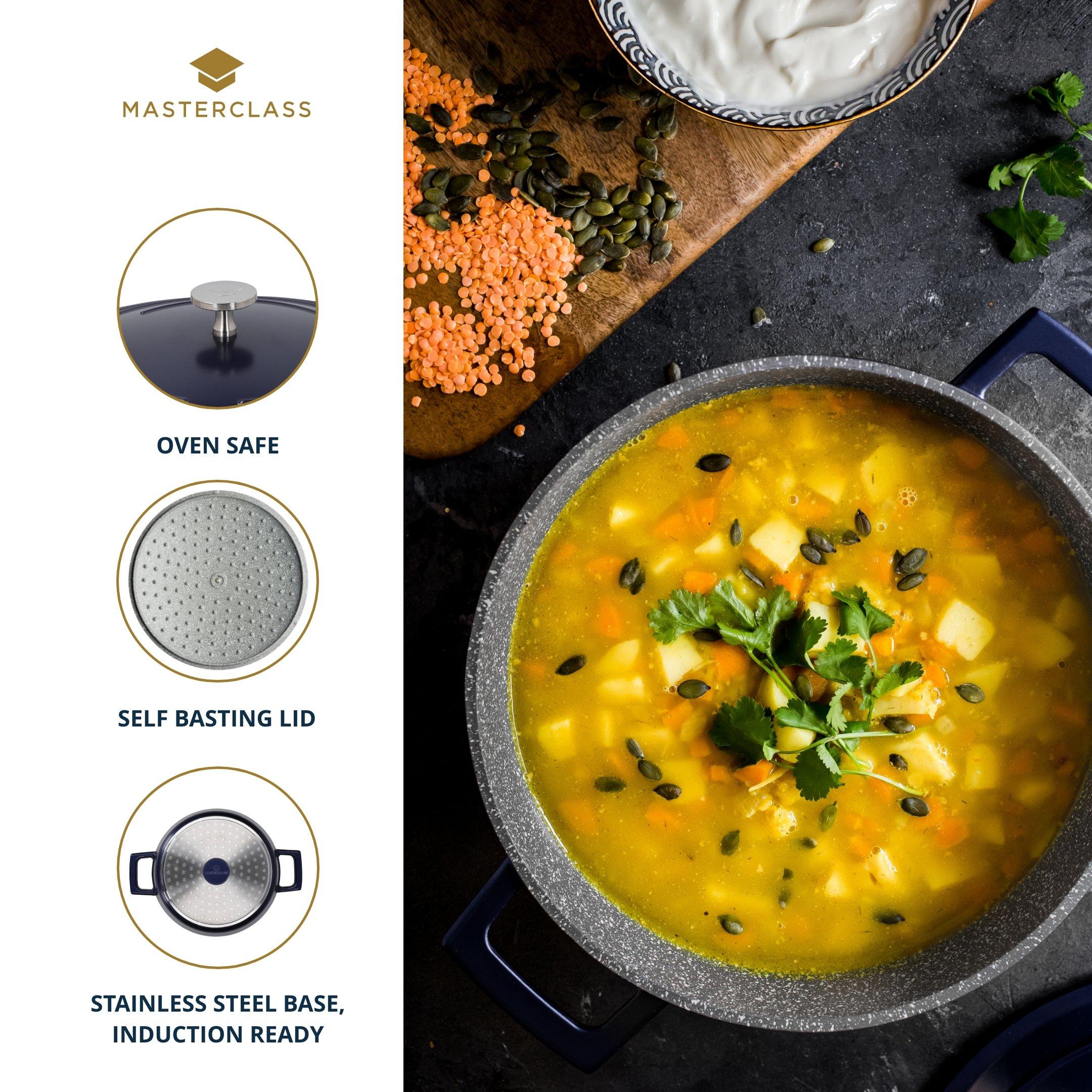 Blue - MasterClass - MasterClass Shallow Casserole Dish with Lid - 4