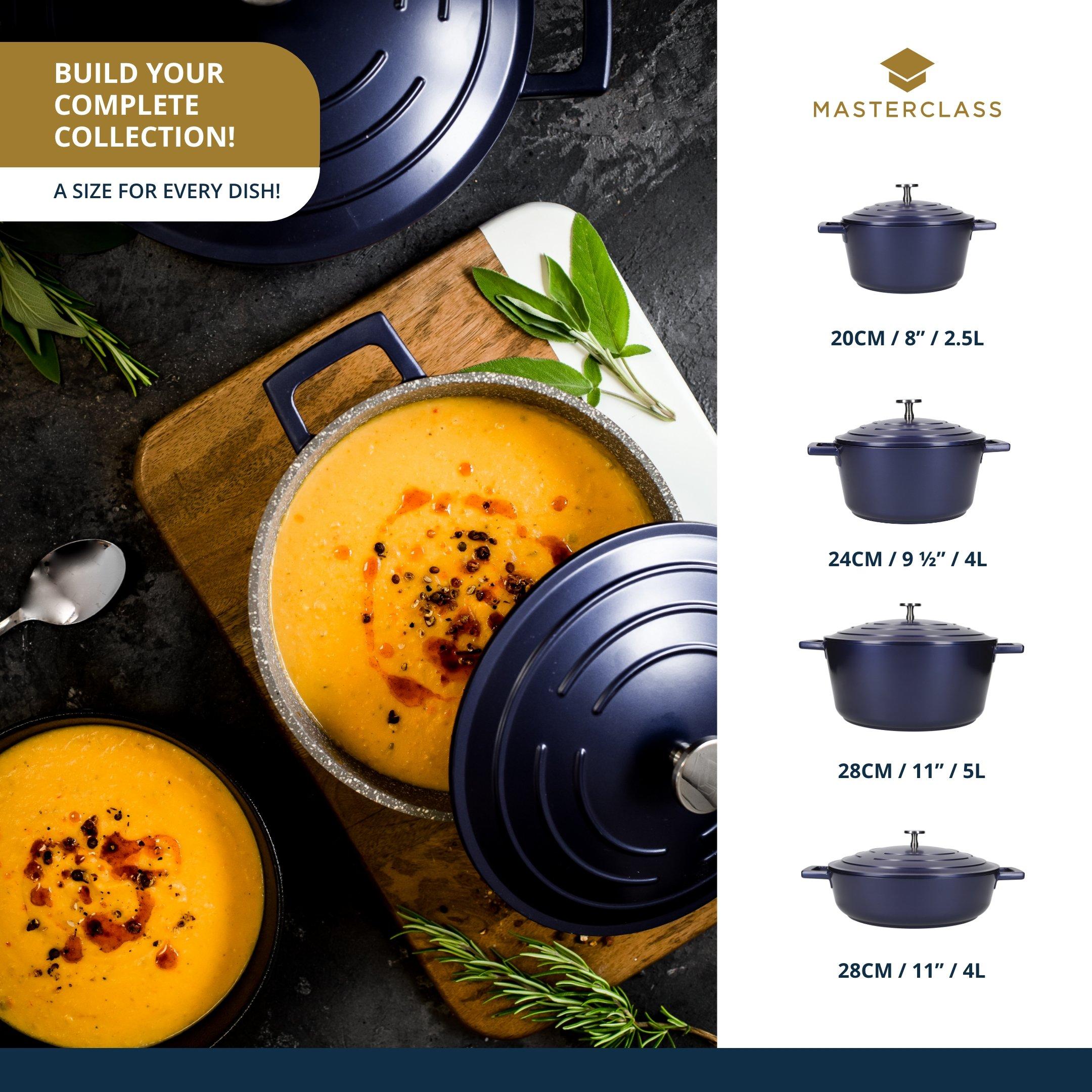 Blue - MasterClass - MasterClass Shallow Casserole Dish with Lid - 8