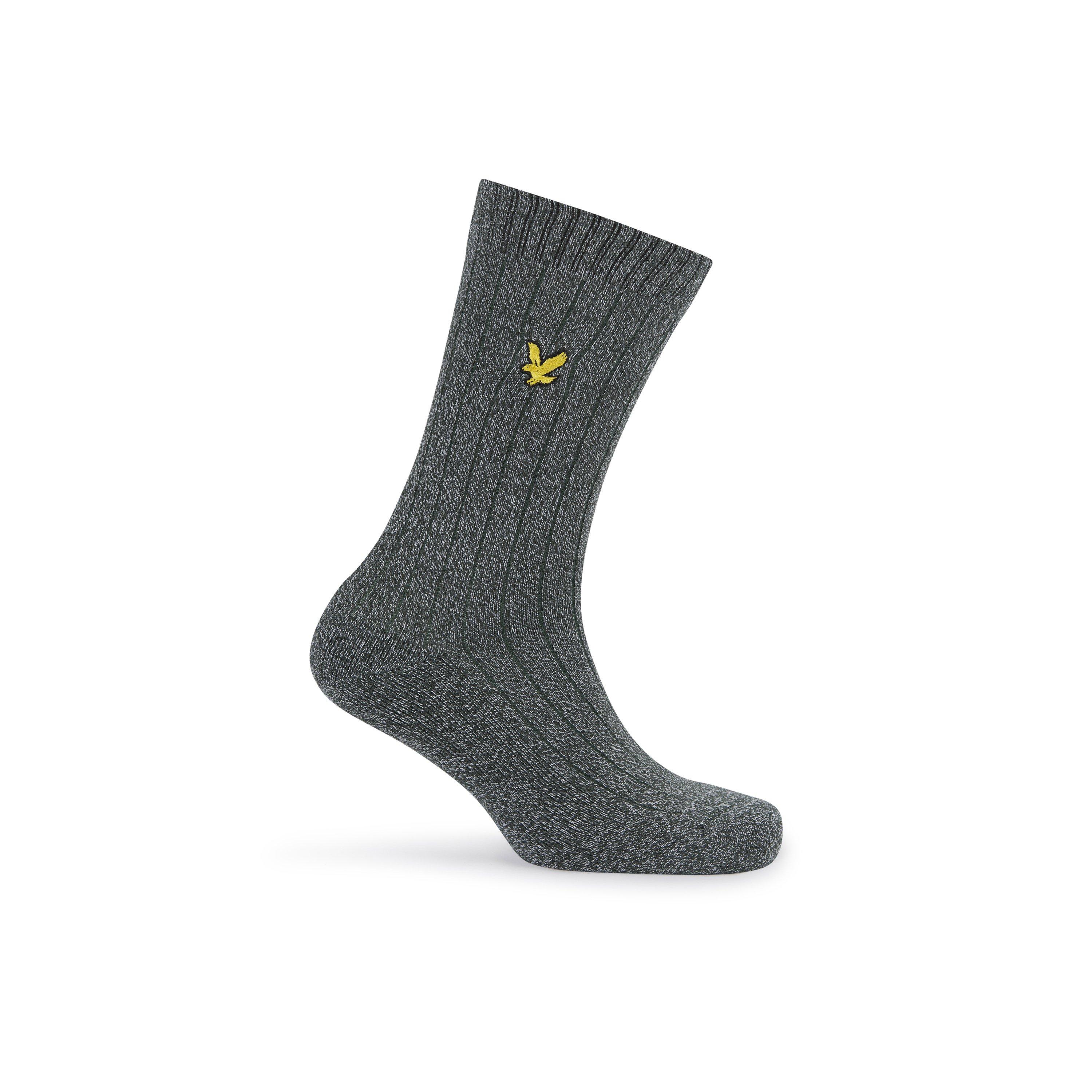 Ivy/Olive/Mole - Lyle and Scott - Winter Crew Socks - 4