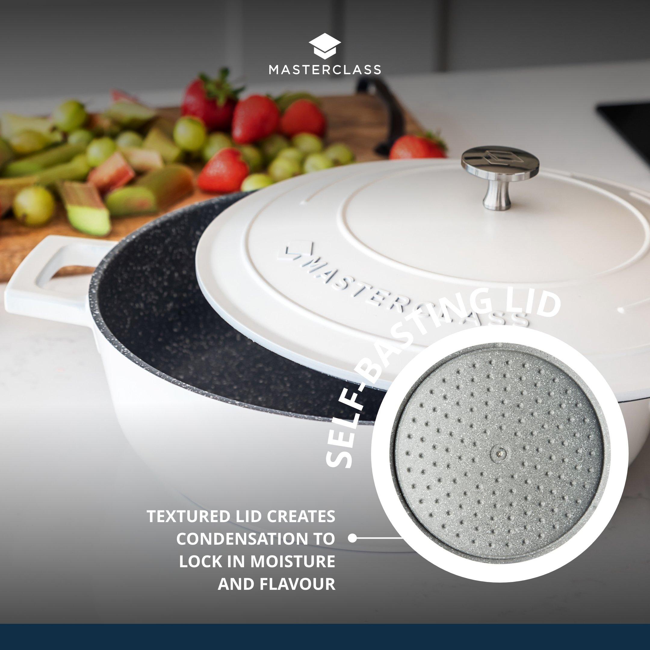 Cream - MasterClass - Cream Cast Aluminium Shallow Casserole - 3