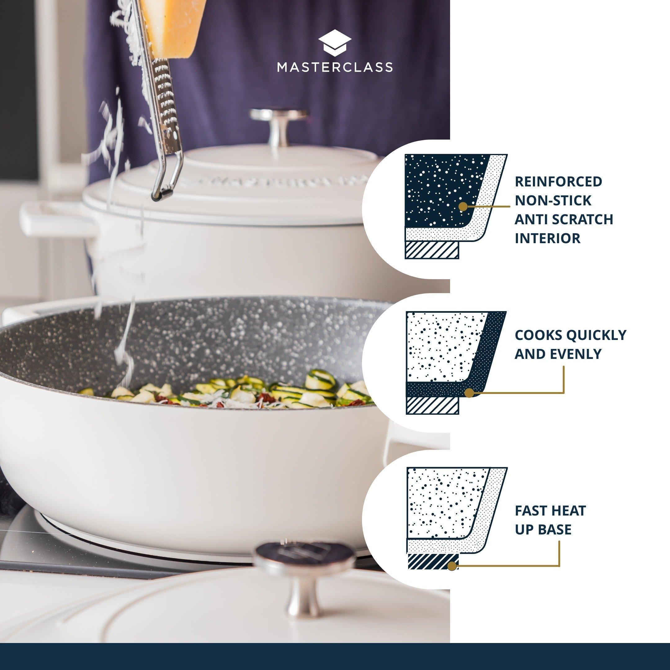 Cream - MasterClass - Cream Cast Aluminium Shallow Casserole - 5