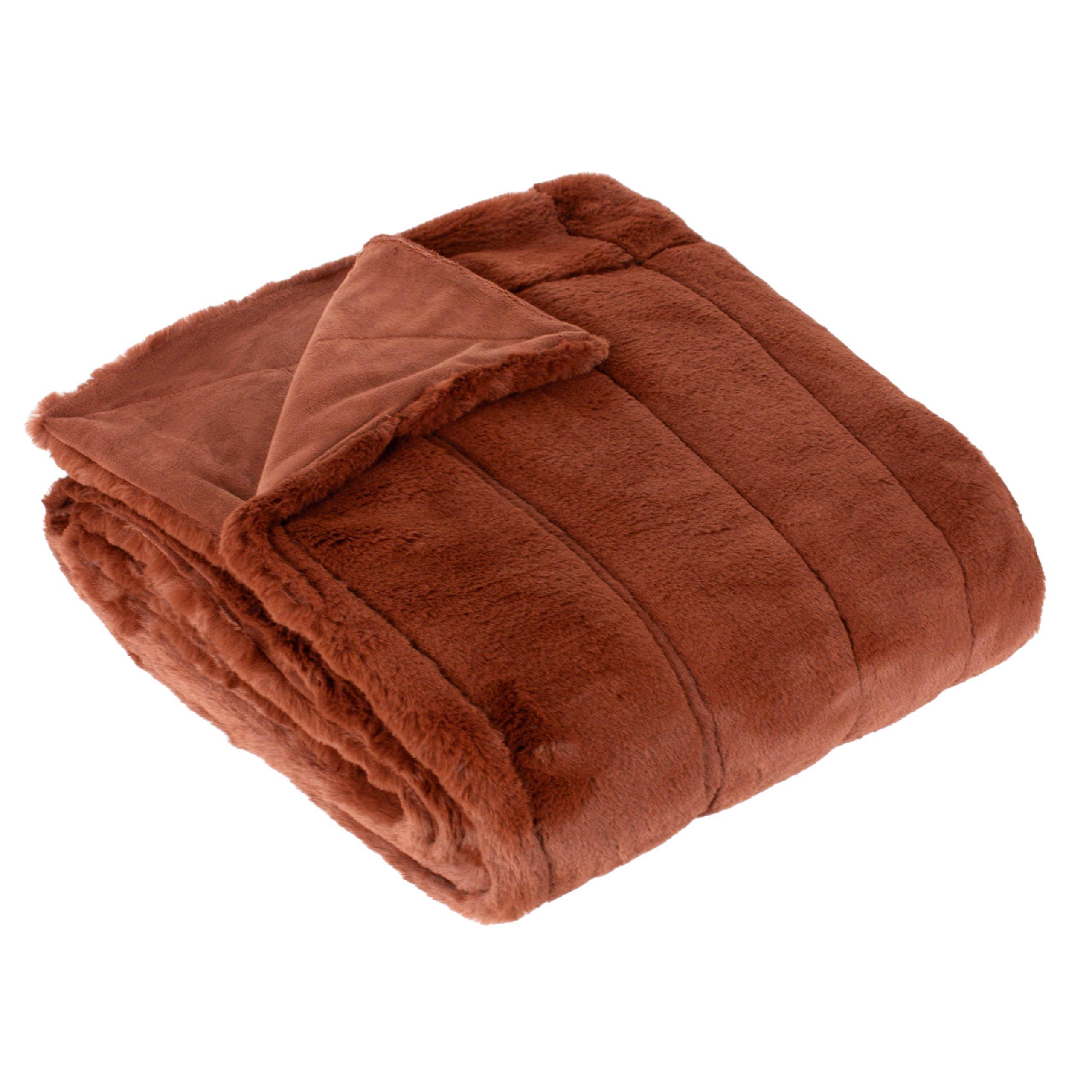 Rust - Paoletti - Empress Faux Fur Throw - 4