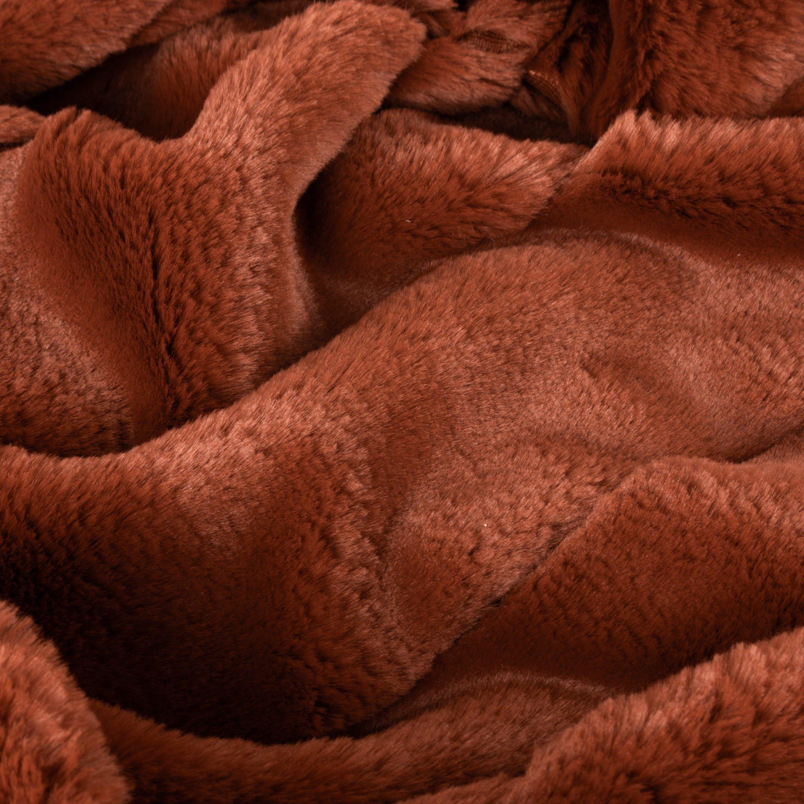Rust - Paoletti - Empress Faux Fur Throw - 5