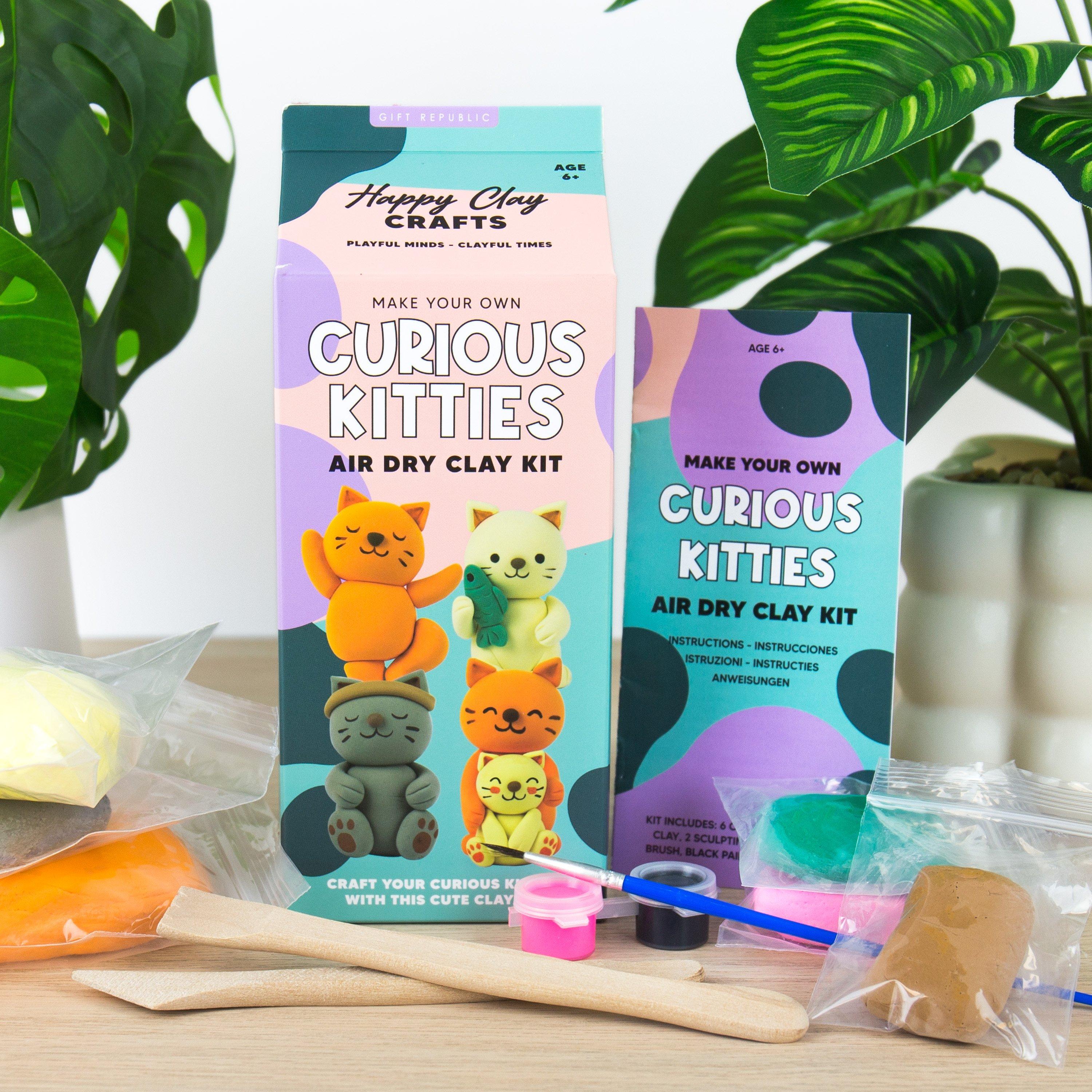 Multi - Gift Republic - Curious Kitties Air Dry Clay Kit - 2