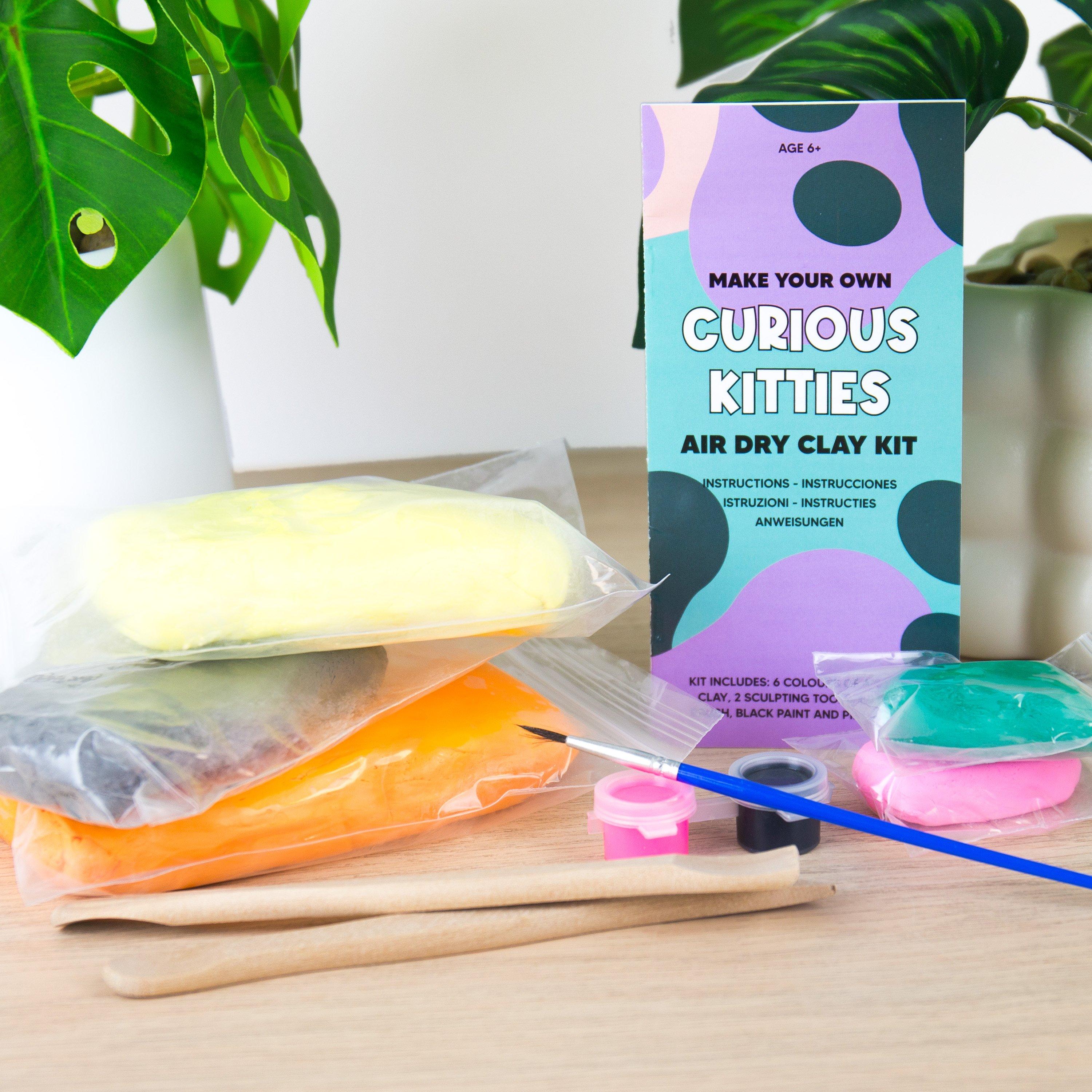 Multi - Gift Republic - Curious Kitties Air Dry Clay Kit - 3