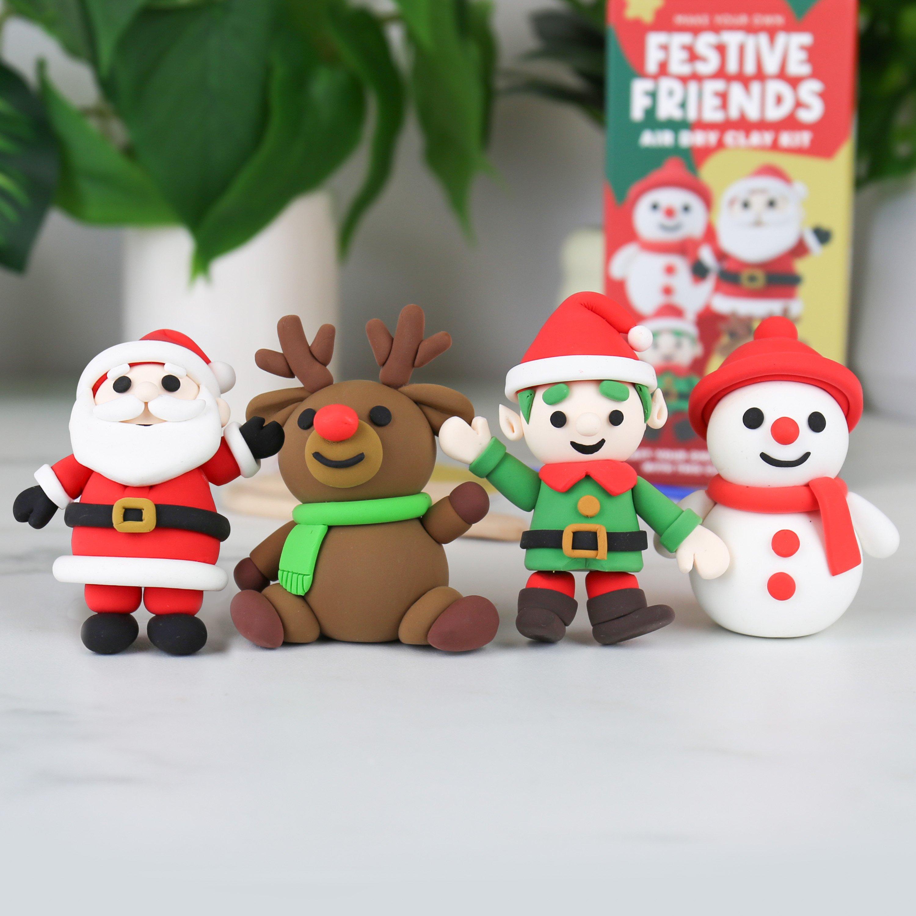 Multi - Gift Republic - Festive Friends Air Dry Clay Kit - 4