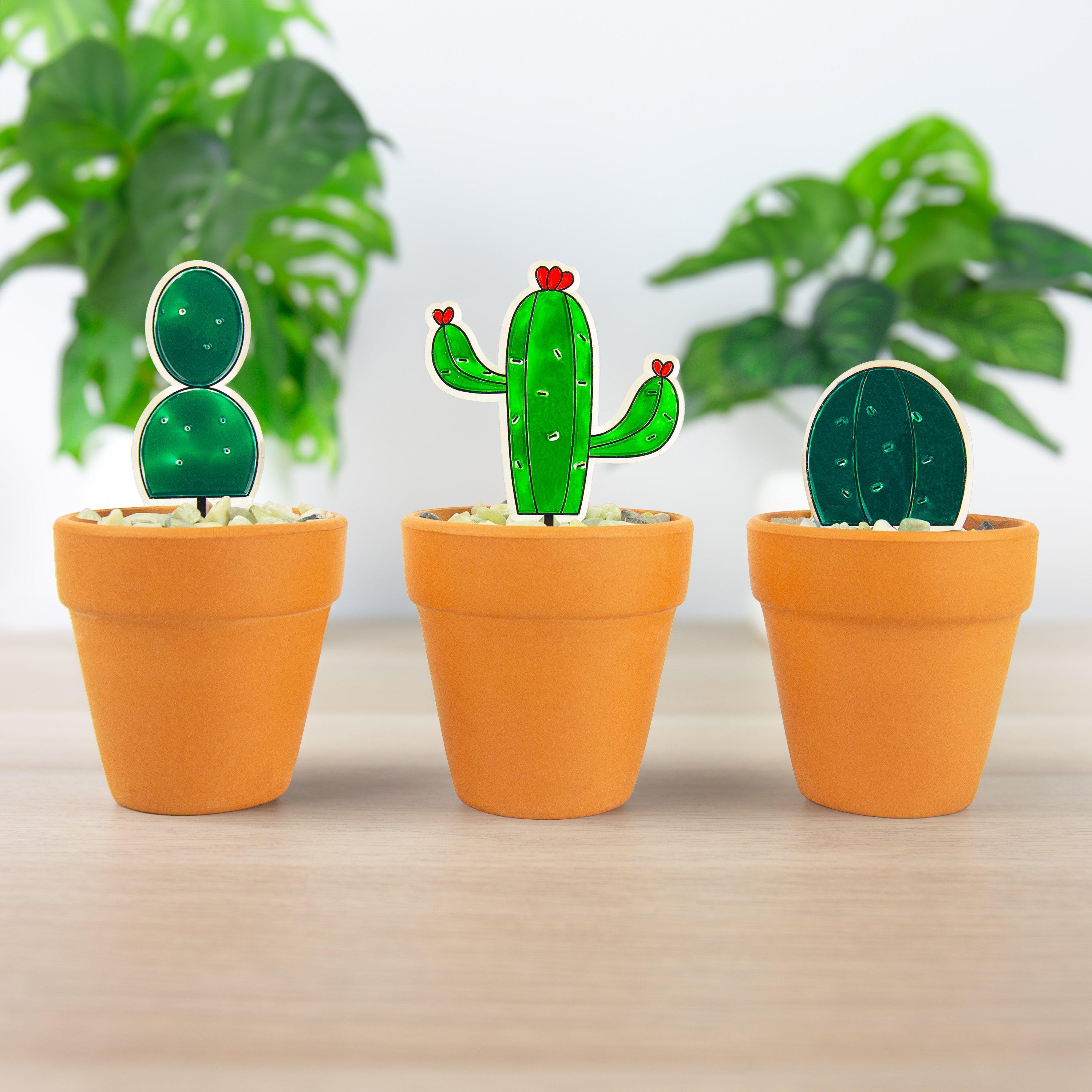 Multi - Gift Republic - Stained Glass Cacti DIY Kit - 2