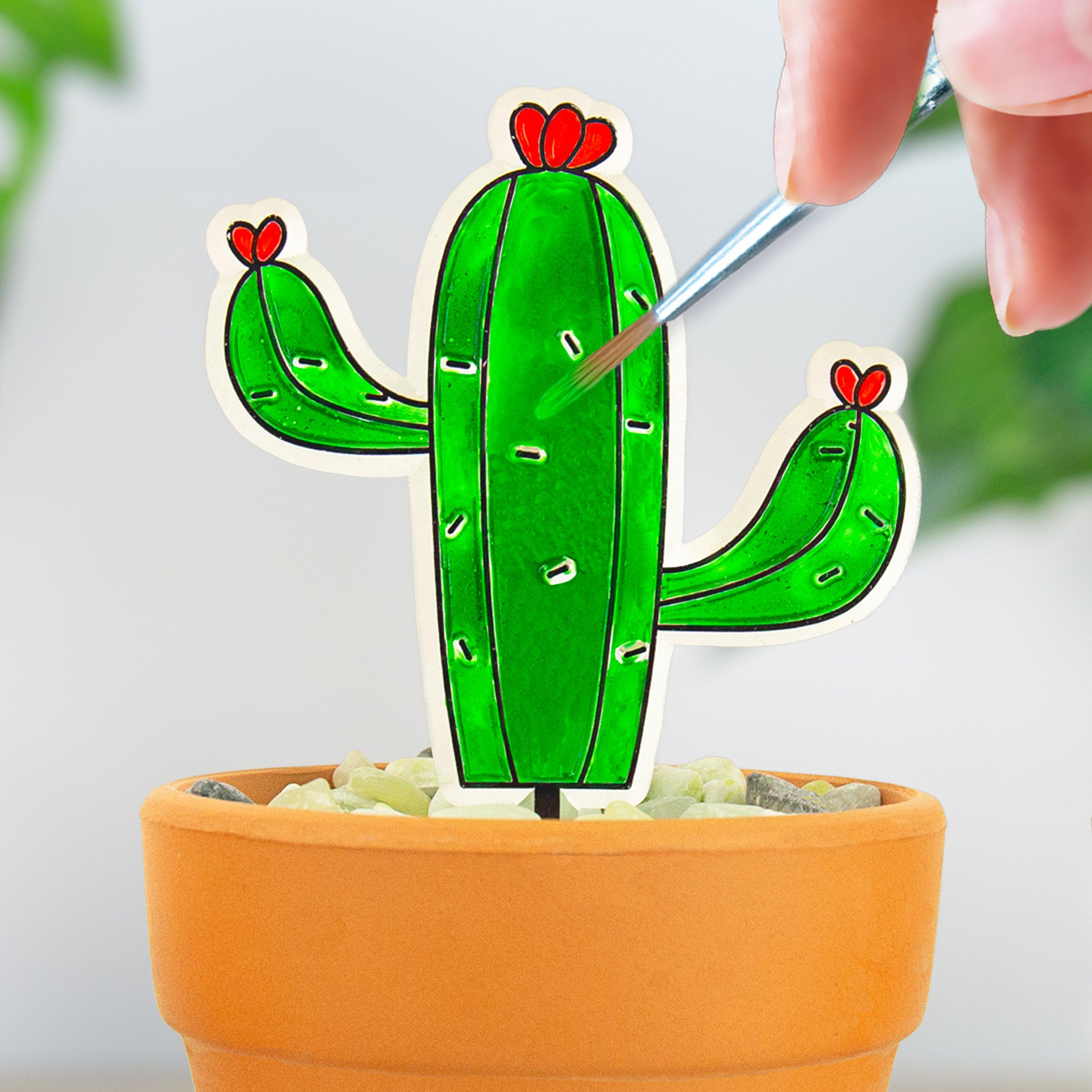 Multi - Gift Republic - Stained Glass Cacti DIY Kit - 3