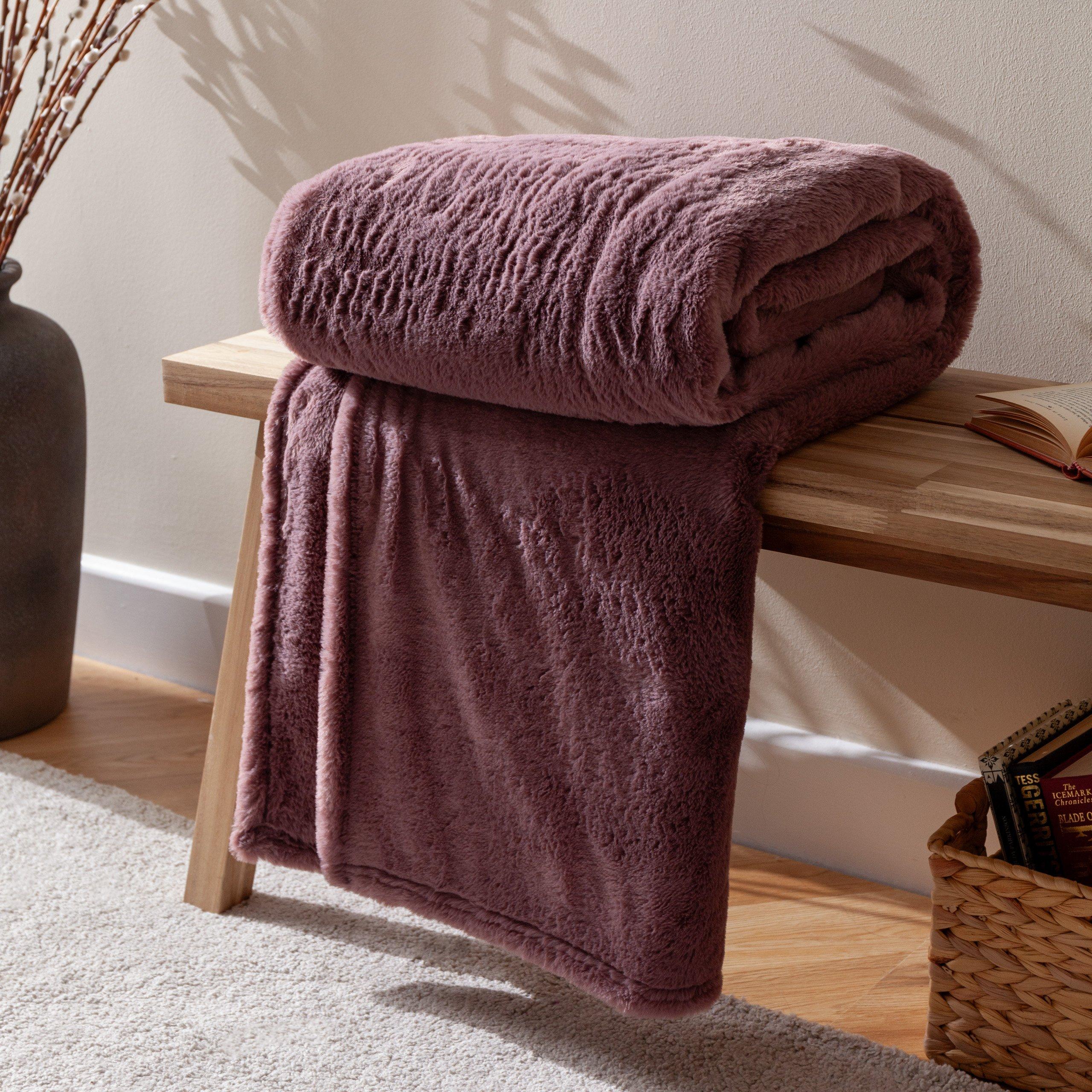 Mulberry - Furn - Kallu Double-Sided Faux-Fur Throw - 2