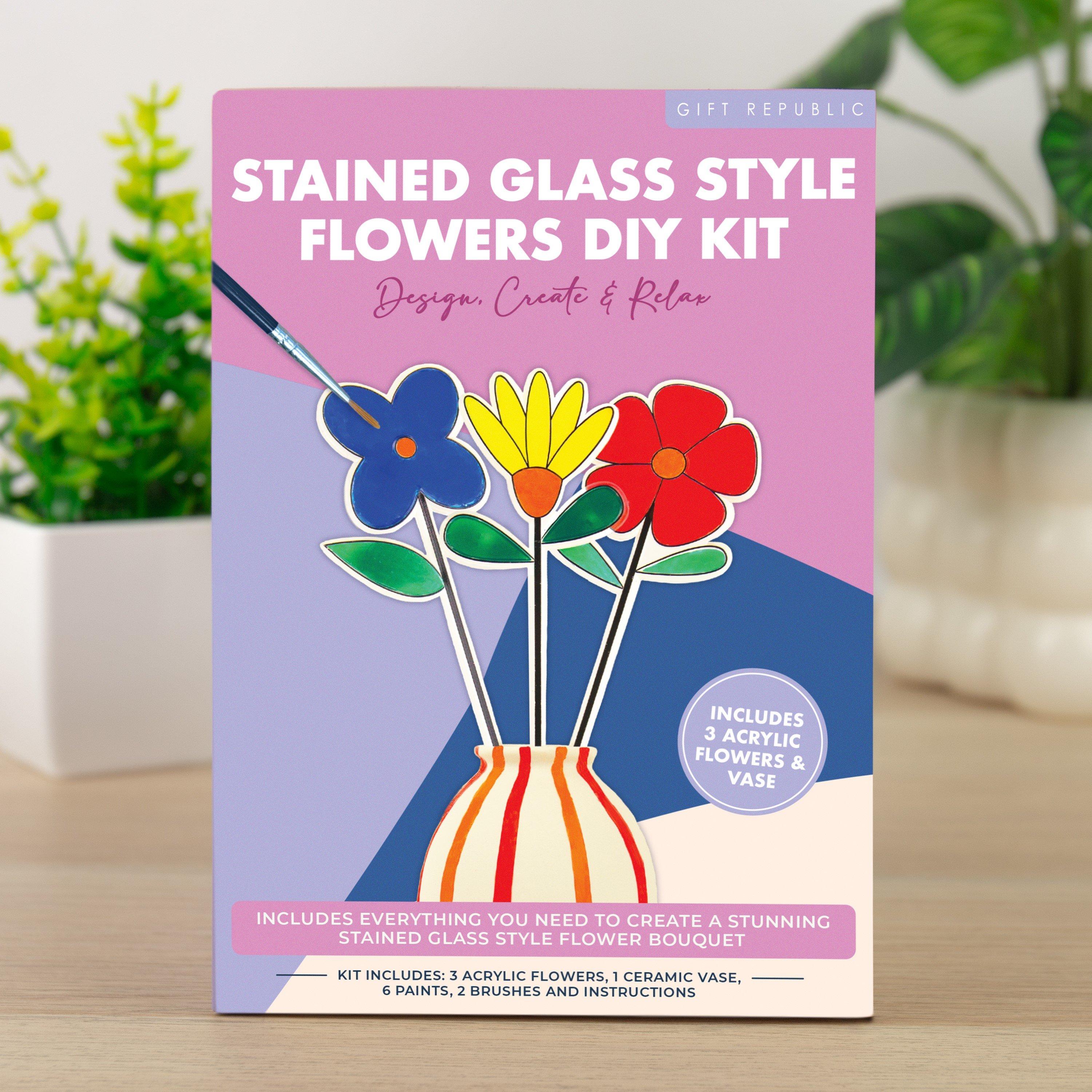 Multi - Gift Republic - Stained Glass Flowers DIY Kit - 2