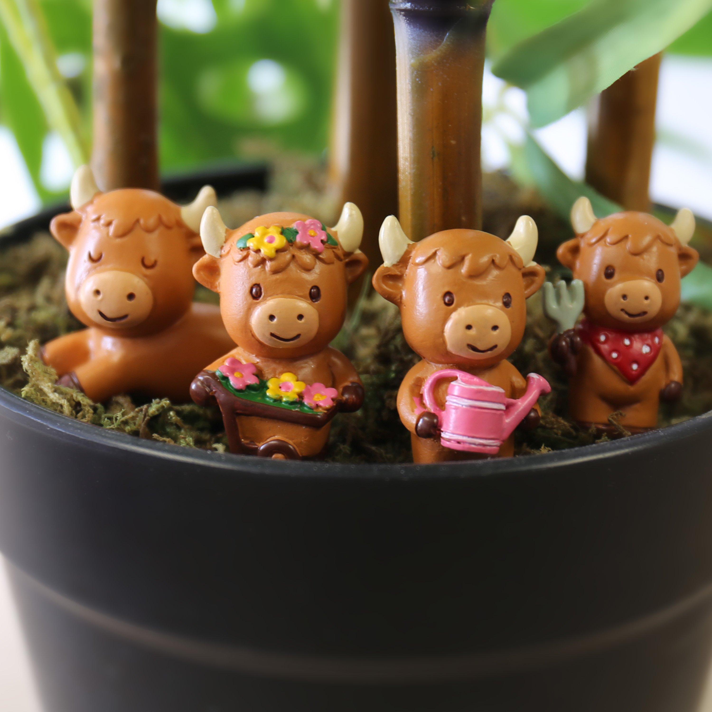 Multi - Gift Republic - Highland Cow Plant Markers - 2