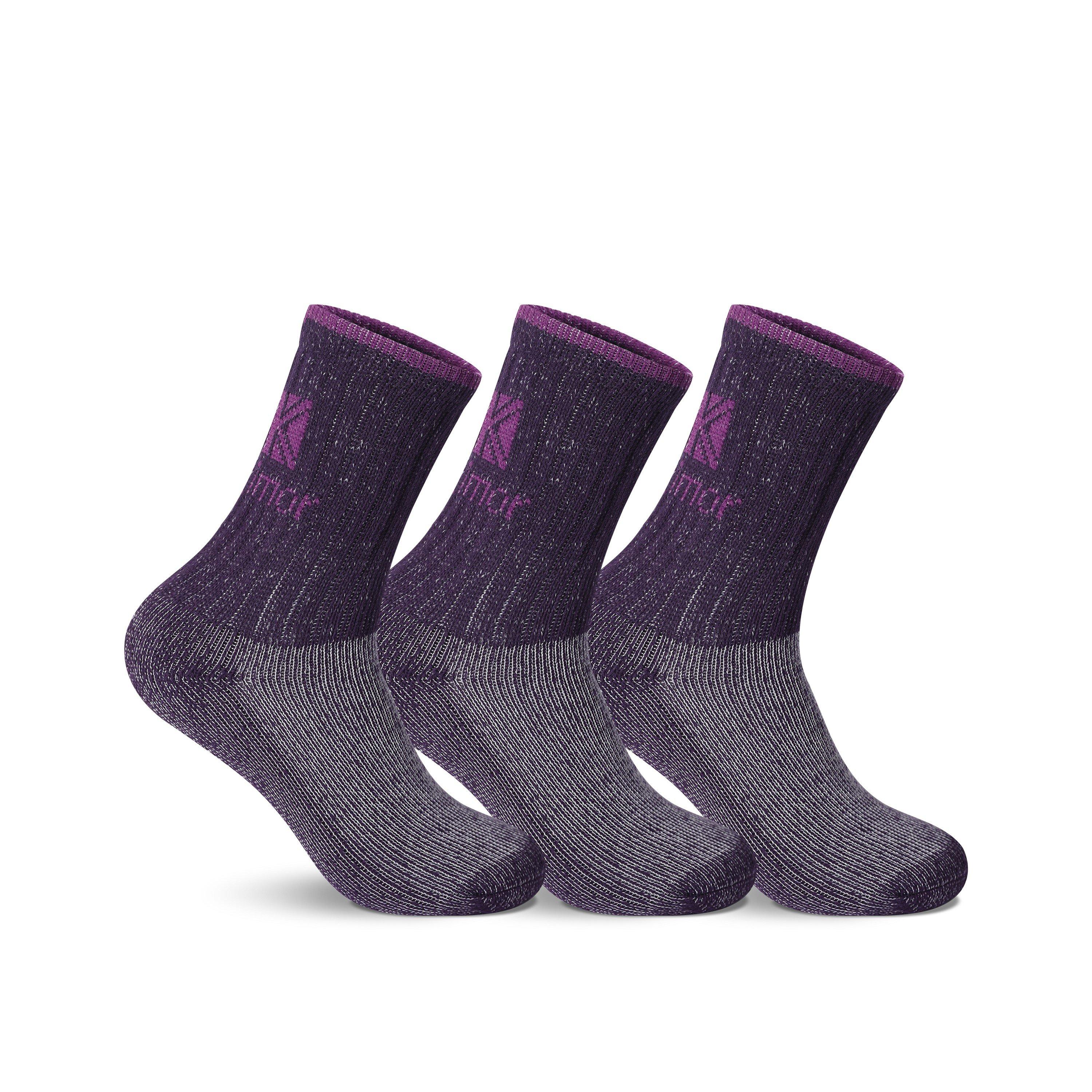 Karrimor Women's Heavyweight Boot Sock 3 Pack - Purple - Ladies 4-8