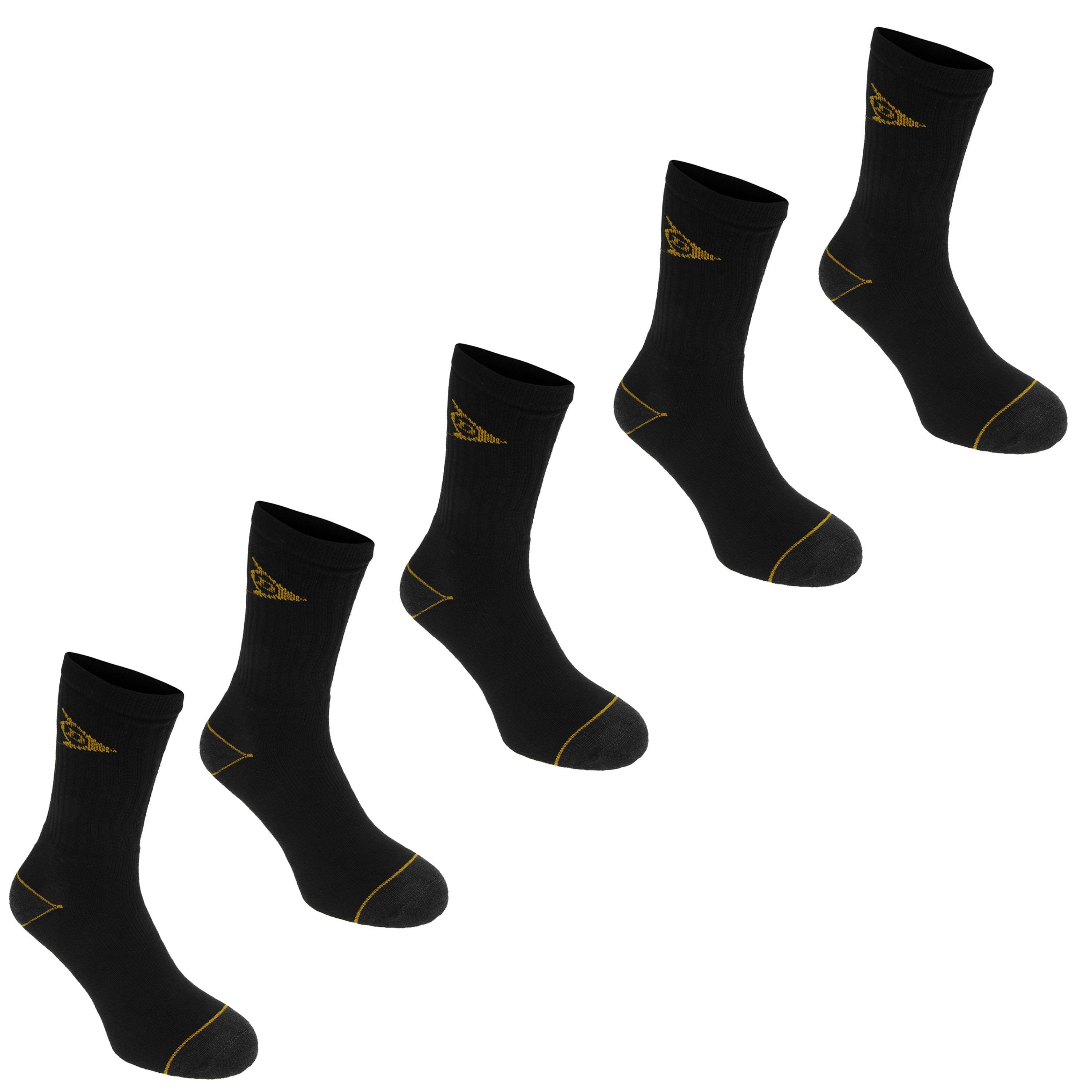 Black - Dunlop - Workwear 5 Pack Socks Mens - 1