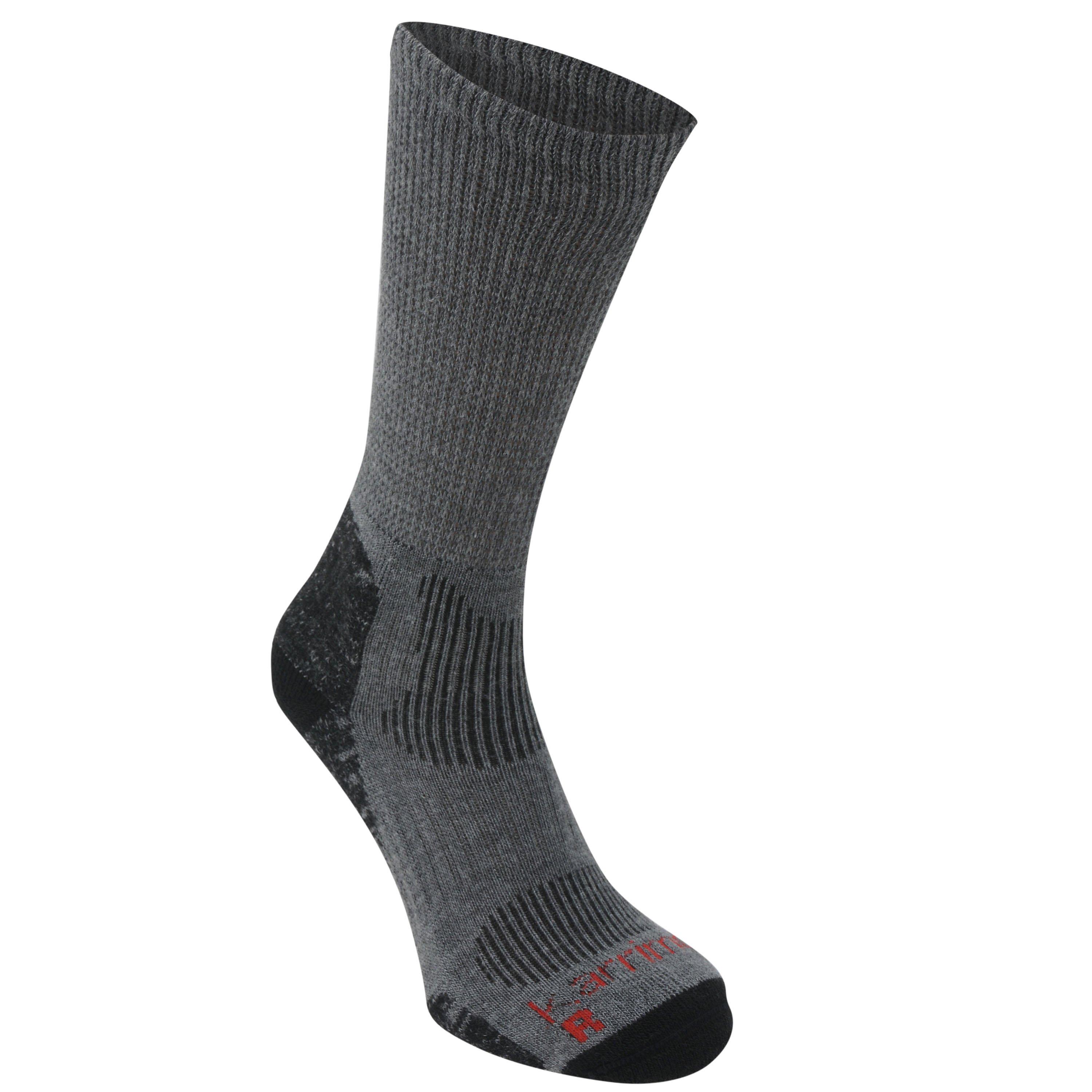 Grey/Black - Karrimor - Merino Fibre Lightweight Walking Socks Mens - 1
