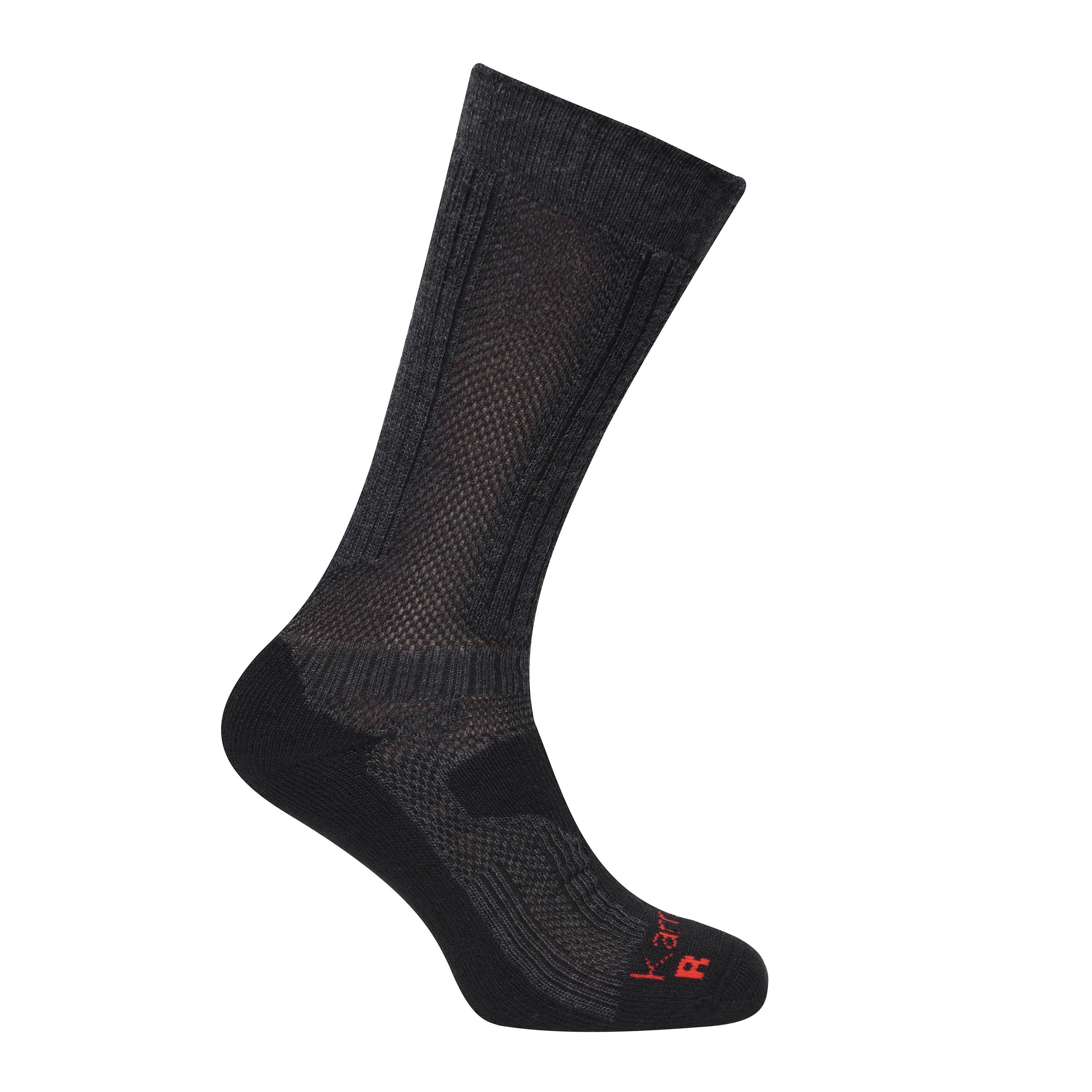 Karrimor Men's Merino Fibre Midweight Walking Socks - Charcoal/Black - Mens 7-11