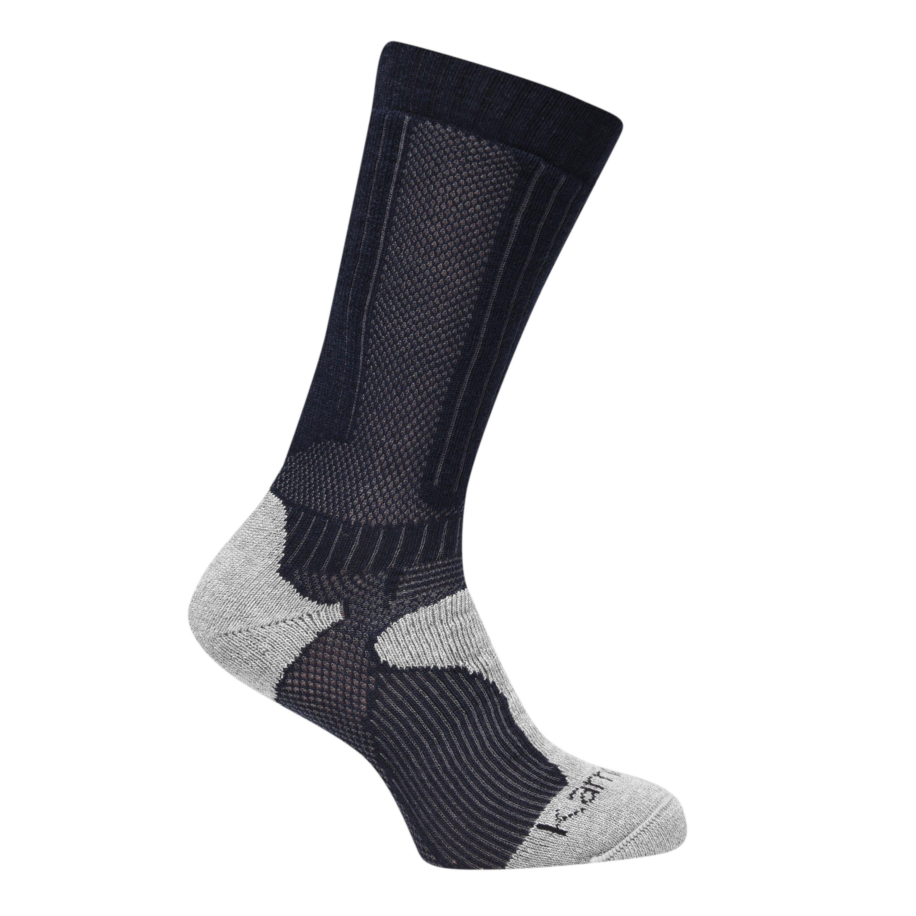 Karrimor Men's Merino Fibre Midweight Walking Socks - Navy/Grey - Mens 7-11