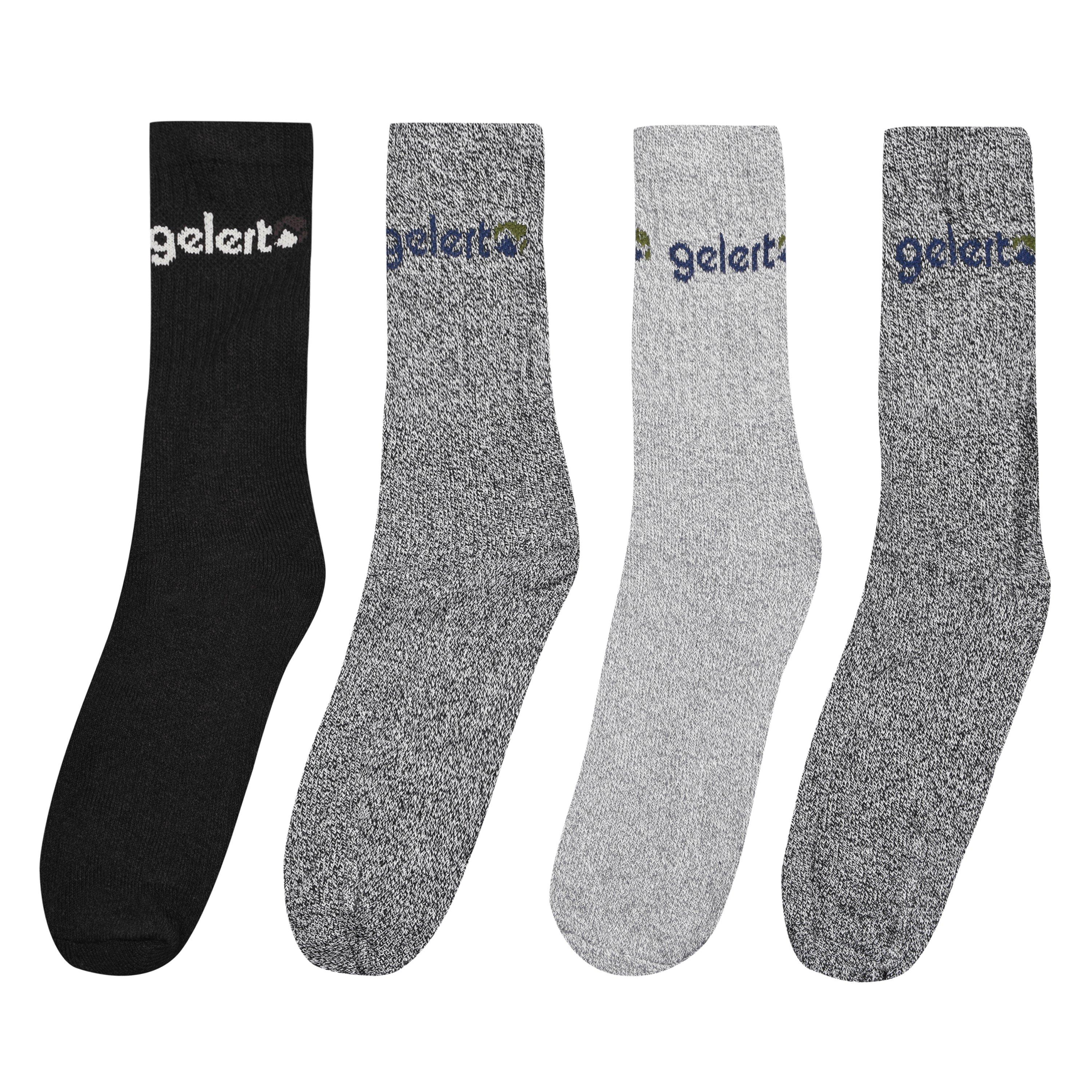 Gelert Men's Walking Boot Socks 4 Pack Size 7-11 - Brown - Mens 7-11