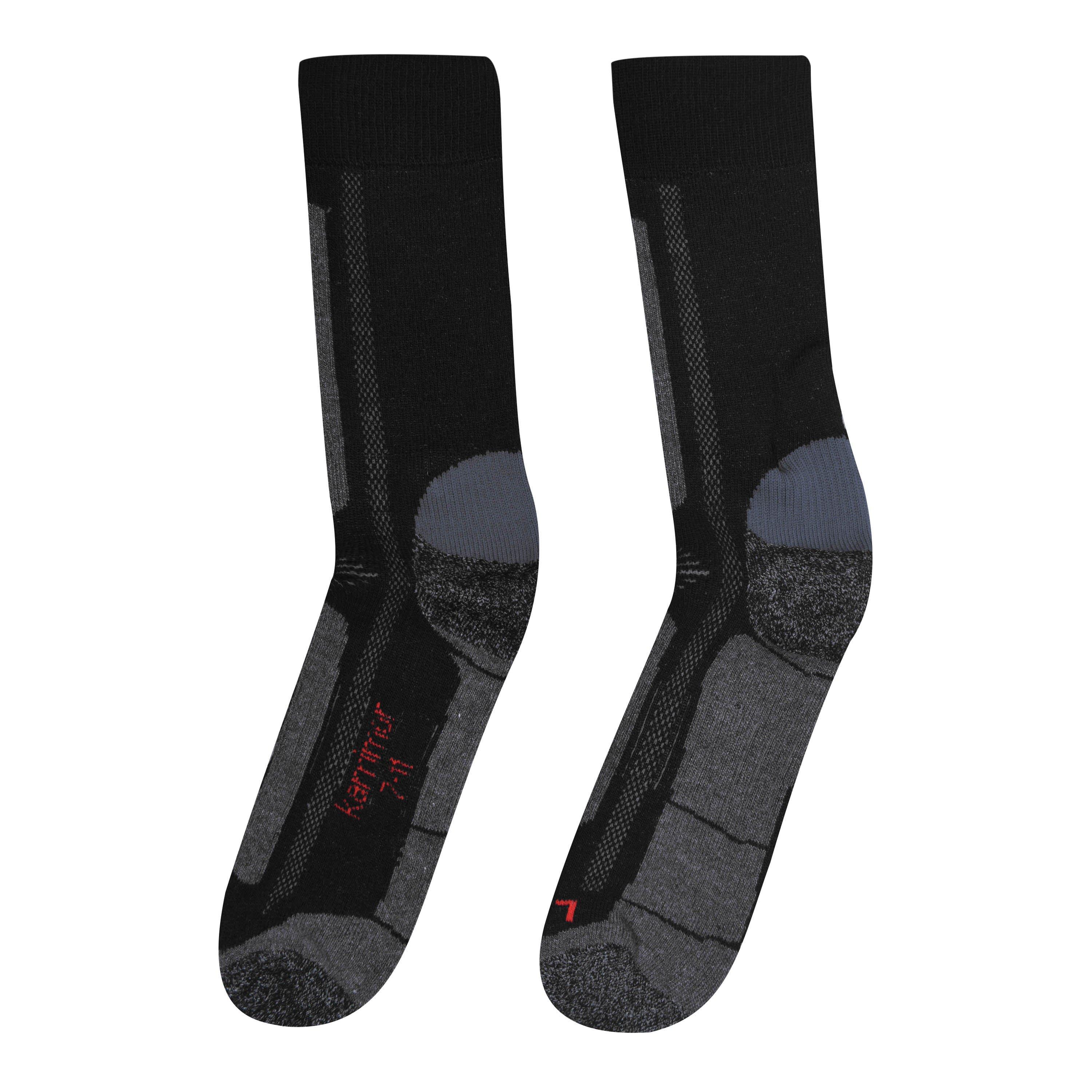 Black - Karrimor - 2 Pack Trekking Socks Mens - 2