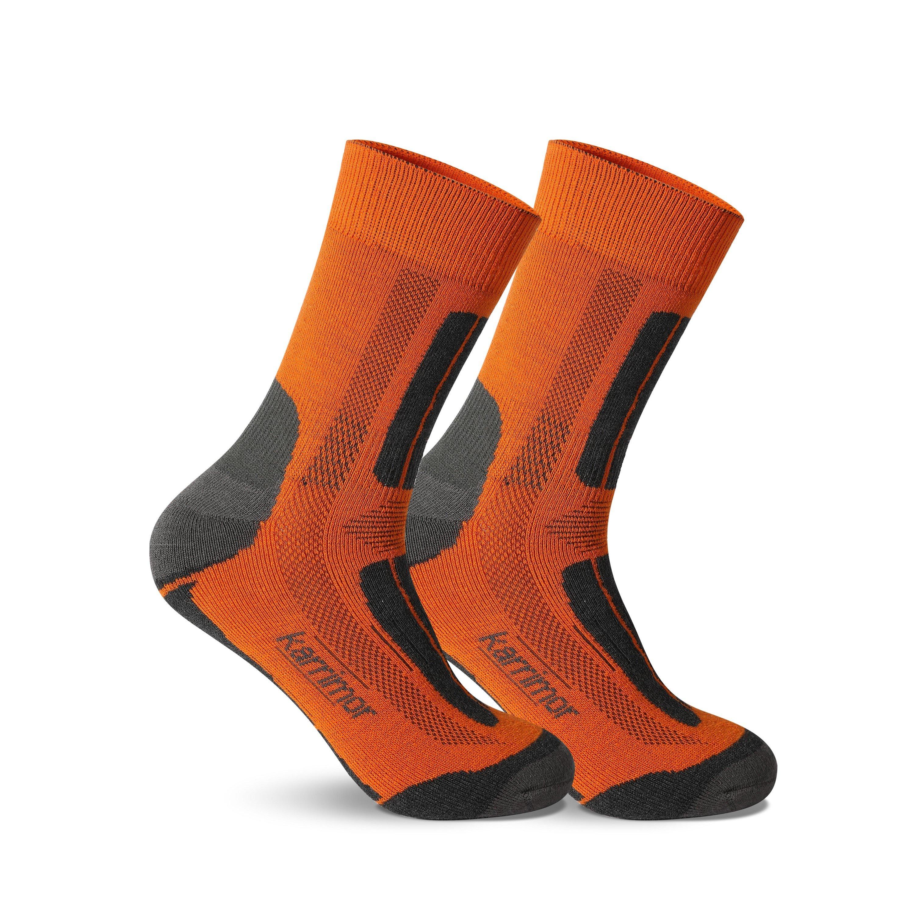 Karrimor Men's 2 Pack Trekking Socks - Orange - Mens 7-11