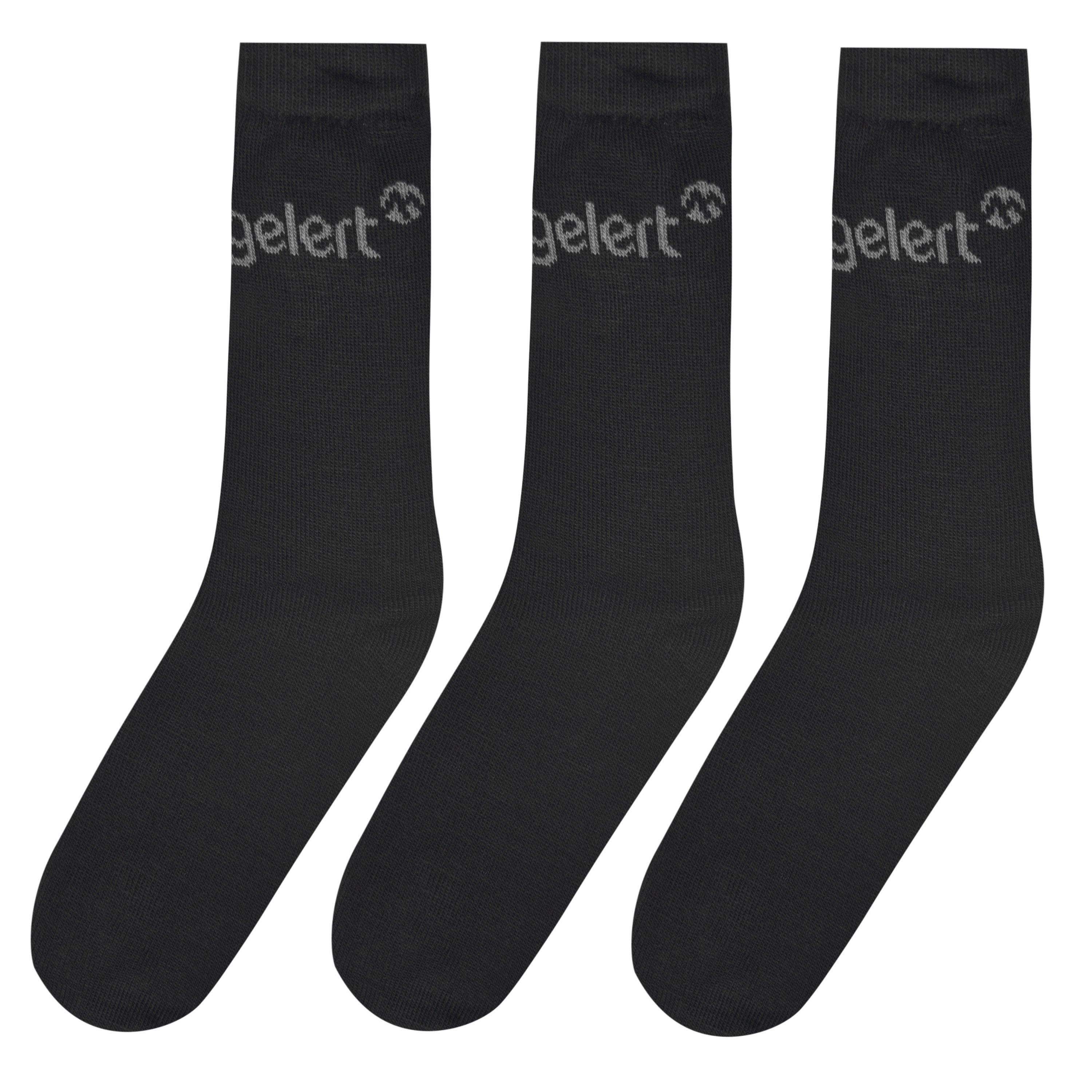 Gelert Men's 3 Pk Thermal Socks Size 7-11 - Black - Mens 7-11