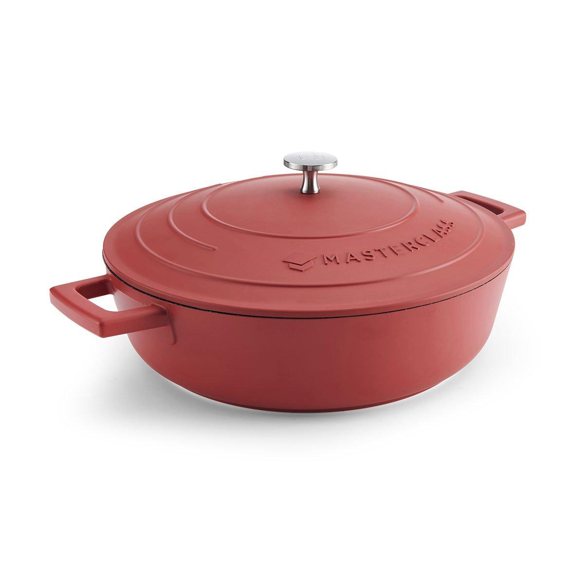 Masterclass  Casserole Dish With Lid - Red - 4L