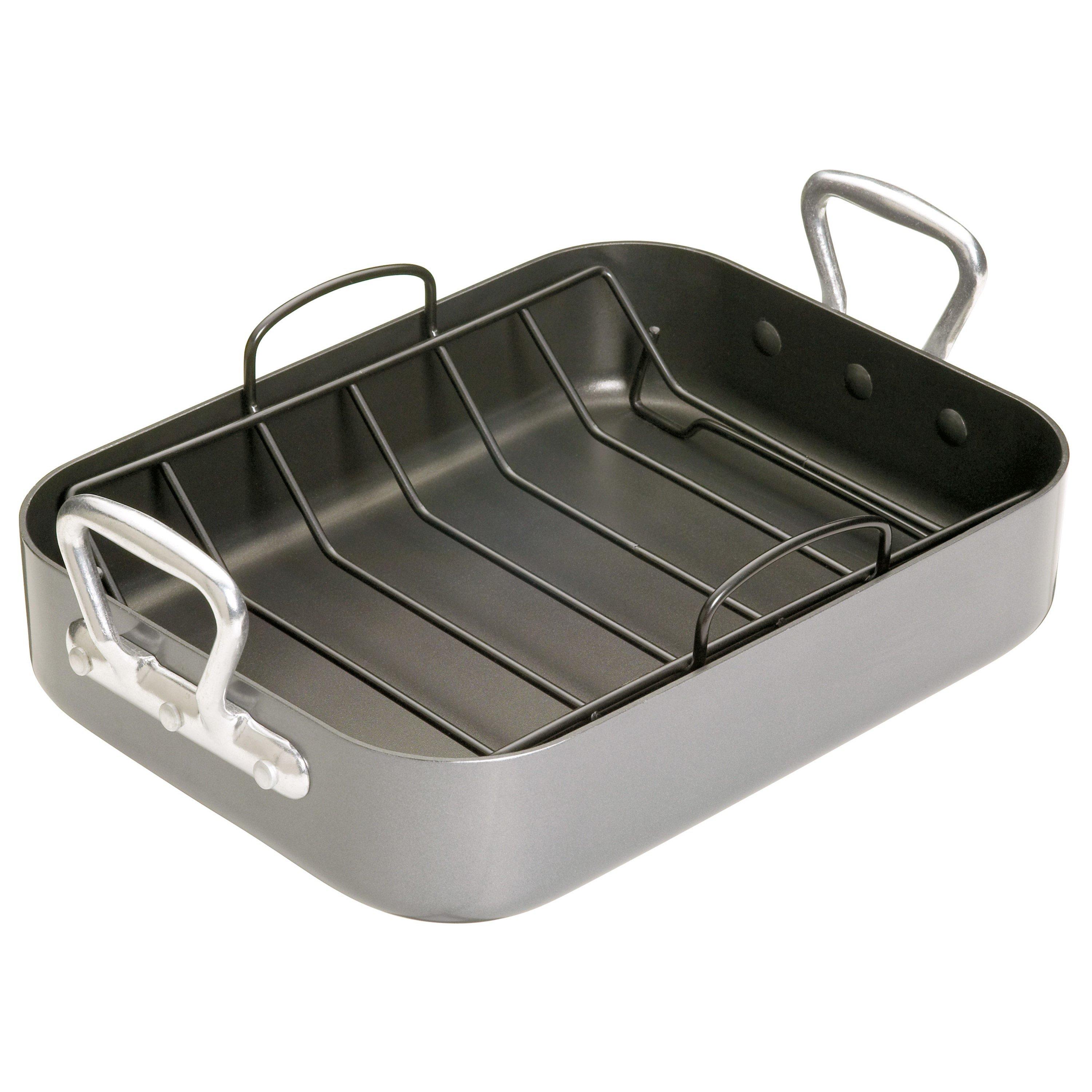 Masterclass  Non-Stick Roasting Pan With Handles, 3 - Silver - 36x27cm