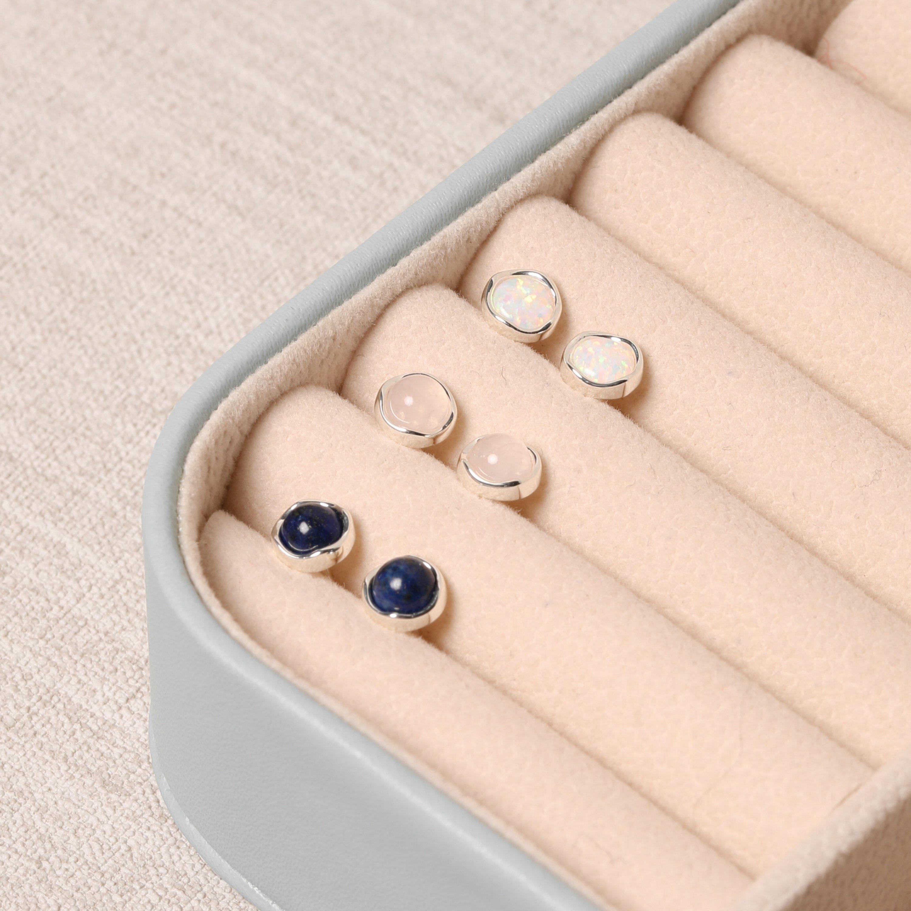 Silver - Simply Silver - Sterling Silver 925 Lapis Studs - 3