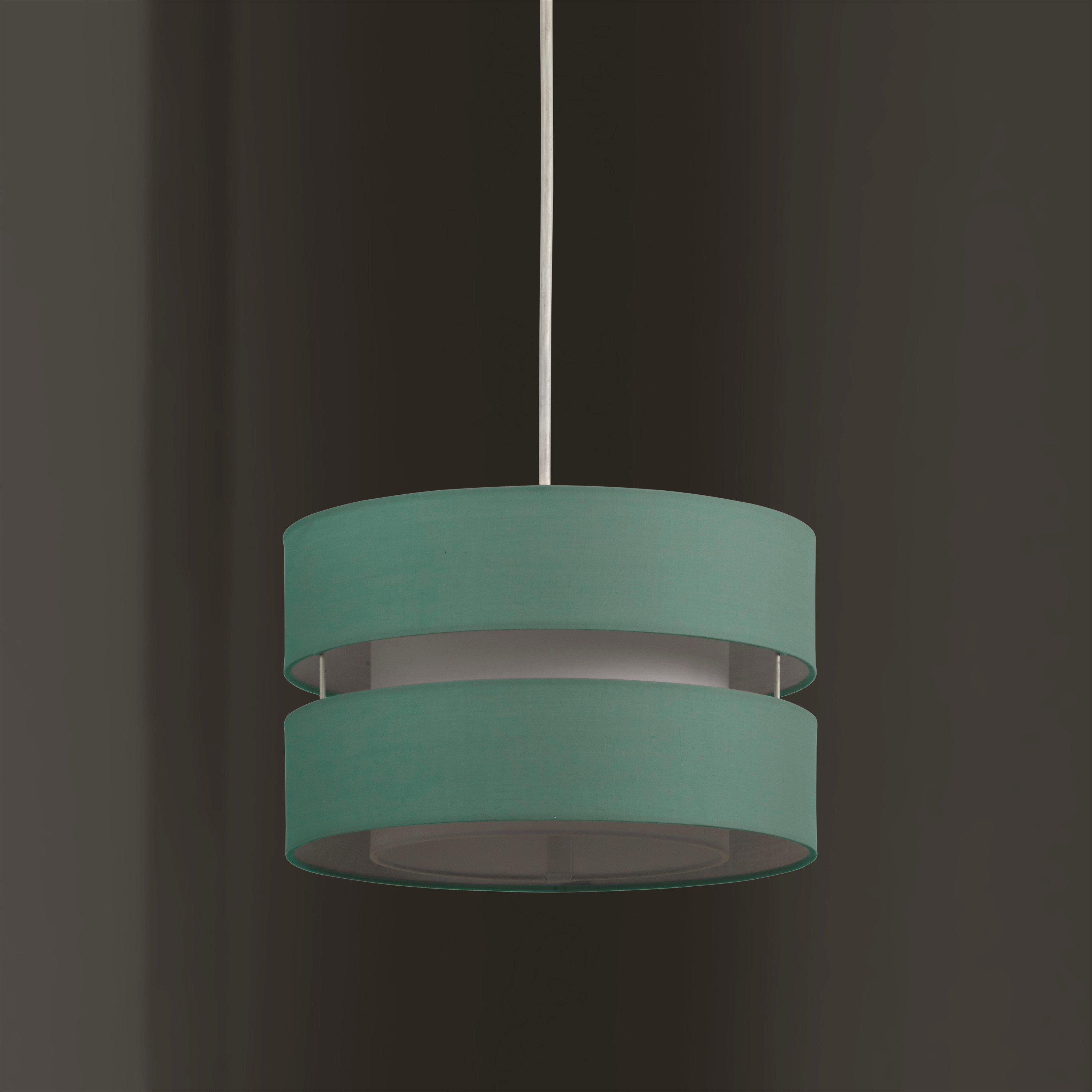 K Living  Layer Fabric Ceiling Light Shade Pendant Duck Egg