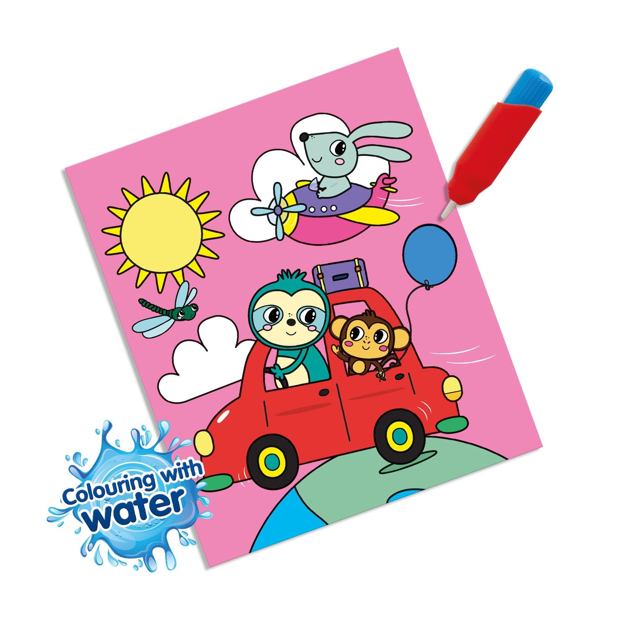 Multi - SES Creative - Colouring with water book with water brush - Trave - 3